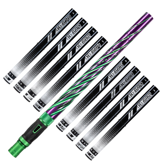 Used LAZR Elite Orbit Barrel Kit - 15" Green/Purple Black Inserts - Cocker Threads Paintball Gun from HK Army Clothing Buy/Sell/Trade Paintball Markers, New Paintball Guns, Paintball Hoppers, Paintball Masks, and Hormesis Headbands