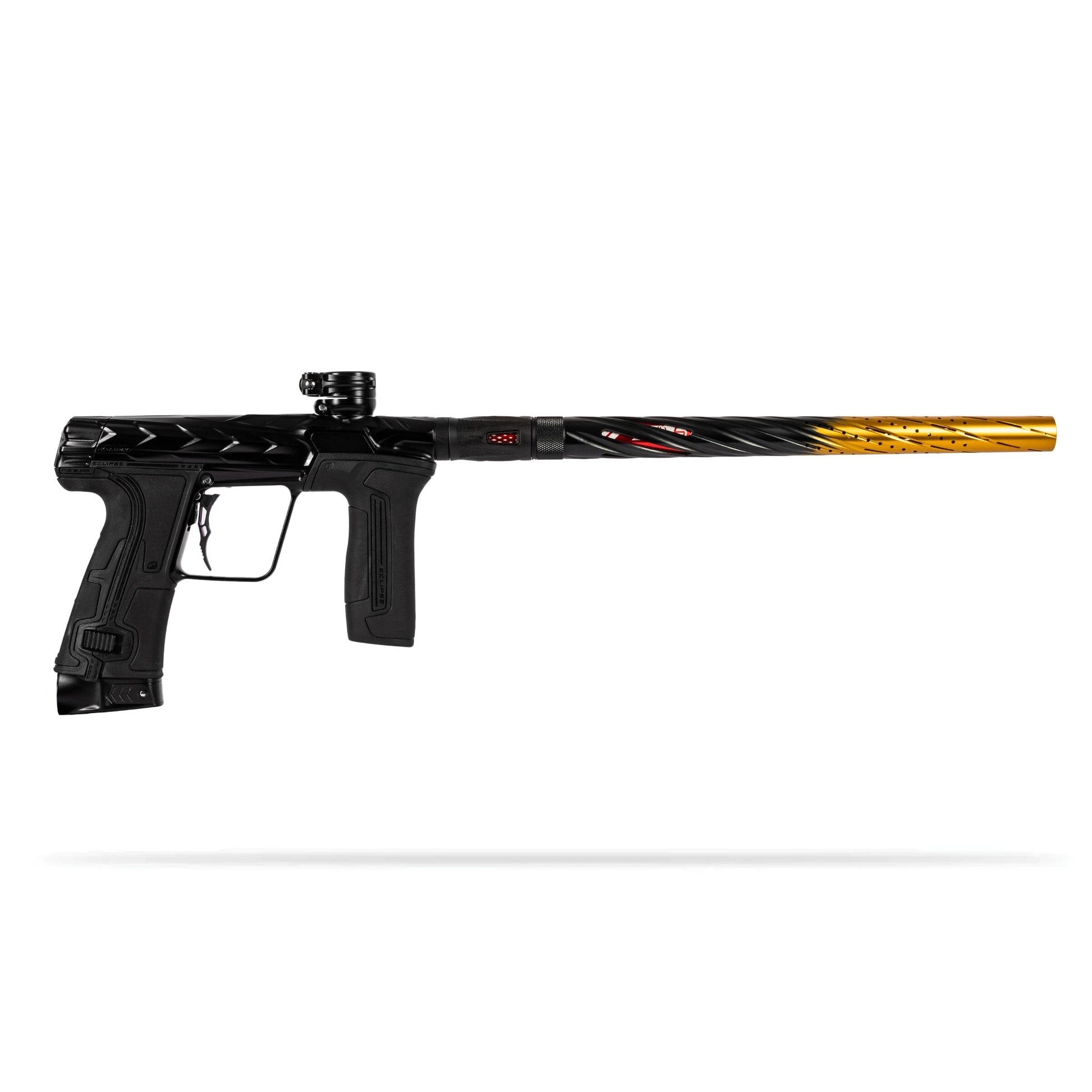 Used LAZR Elite Orbit Barrel Tip - Black/Gold Fade Paintball Gun from HK Army Clothing Buy/Sell/Trade Paintball Markers, New Paintball Guns, Paintball Hoppers, Paintball Masks, and Hormesis Headbands