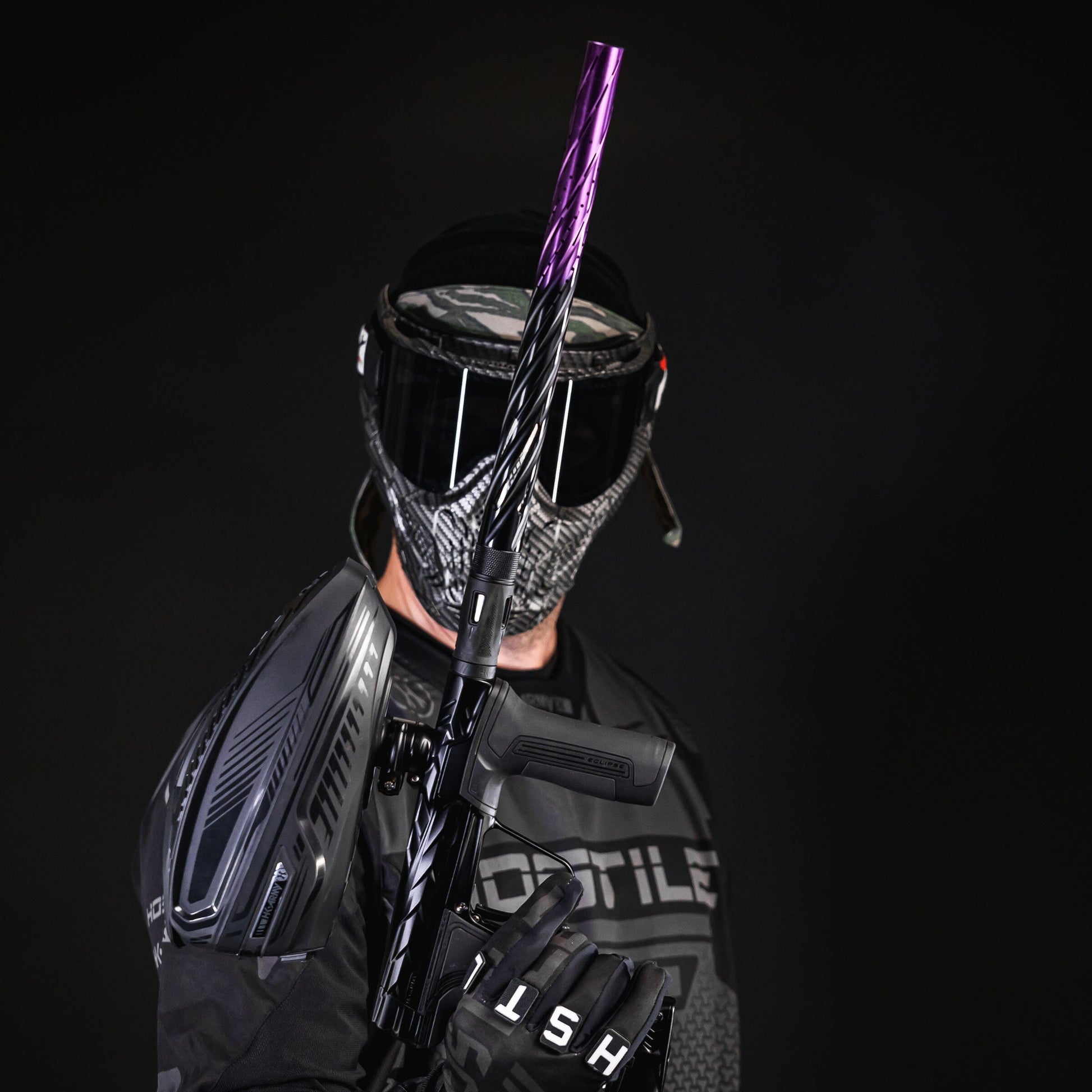 Used LAZR Elite Orbit Barrel Tip - Black/Purple Fade Paintball Gun from HK Army Clothing Buy/Sell/Trade Paintball Markers, New Paintball Guns, Paintball Hoppers, Paintball Masks, and Hormesis Headbands
