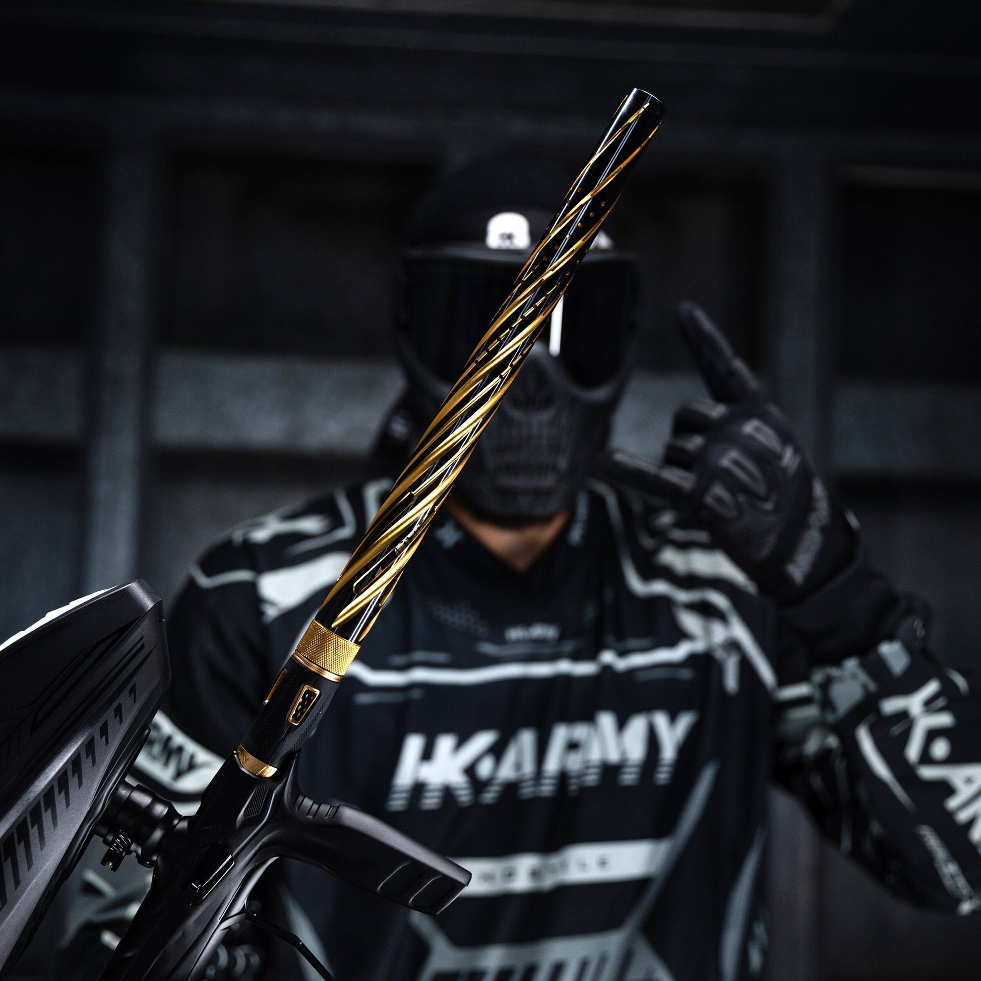 Used LAZR Elite Orbit Barrel Tip - Dust Gold/Black Paintball Gun from HK Army Clothing Buy/Sell/Trade Paintball Markers, New Paintball Guns, Paintball Hoppers, Paintball Masks, and Hormesis Headbands