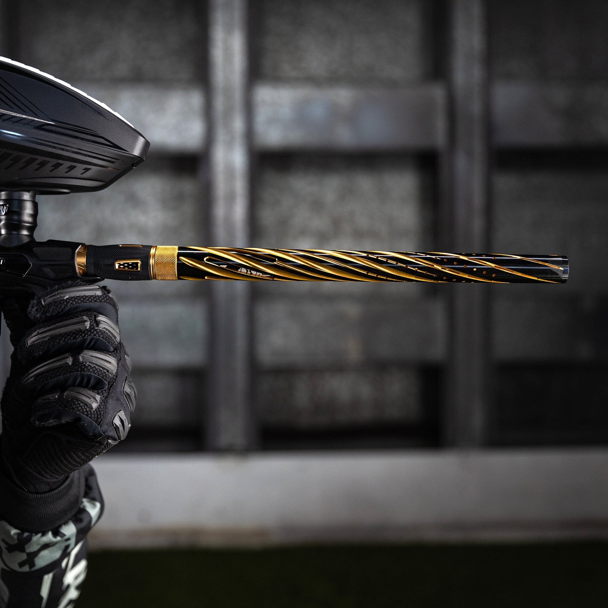 Used LAZR Elite Orbit Barrel Tip - Dust Gold/Black Paintball Gun from HK Army Clothing Buy/Sell/Trade Paintball Markers, New Paintball Guns, Paintball Hoppers, Paintball Masks, and Hormesis Headbands