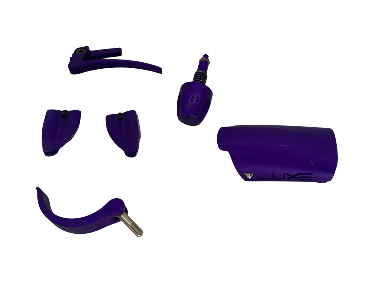 Used Luxe Pieces 2.0 Parts : Purple Trigger eye covers and more Paintball Gun from CPXBrosPaintball Buy/Sell/Trade Paintball Markers, New Paintball Guns, Paintball Hoppers, Paintball Masks, and Hormesis Headbands