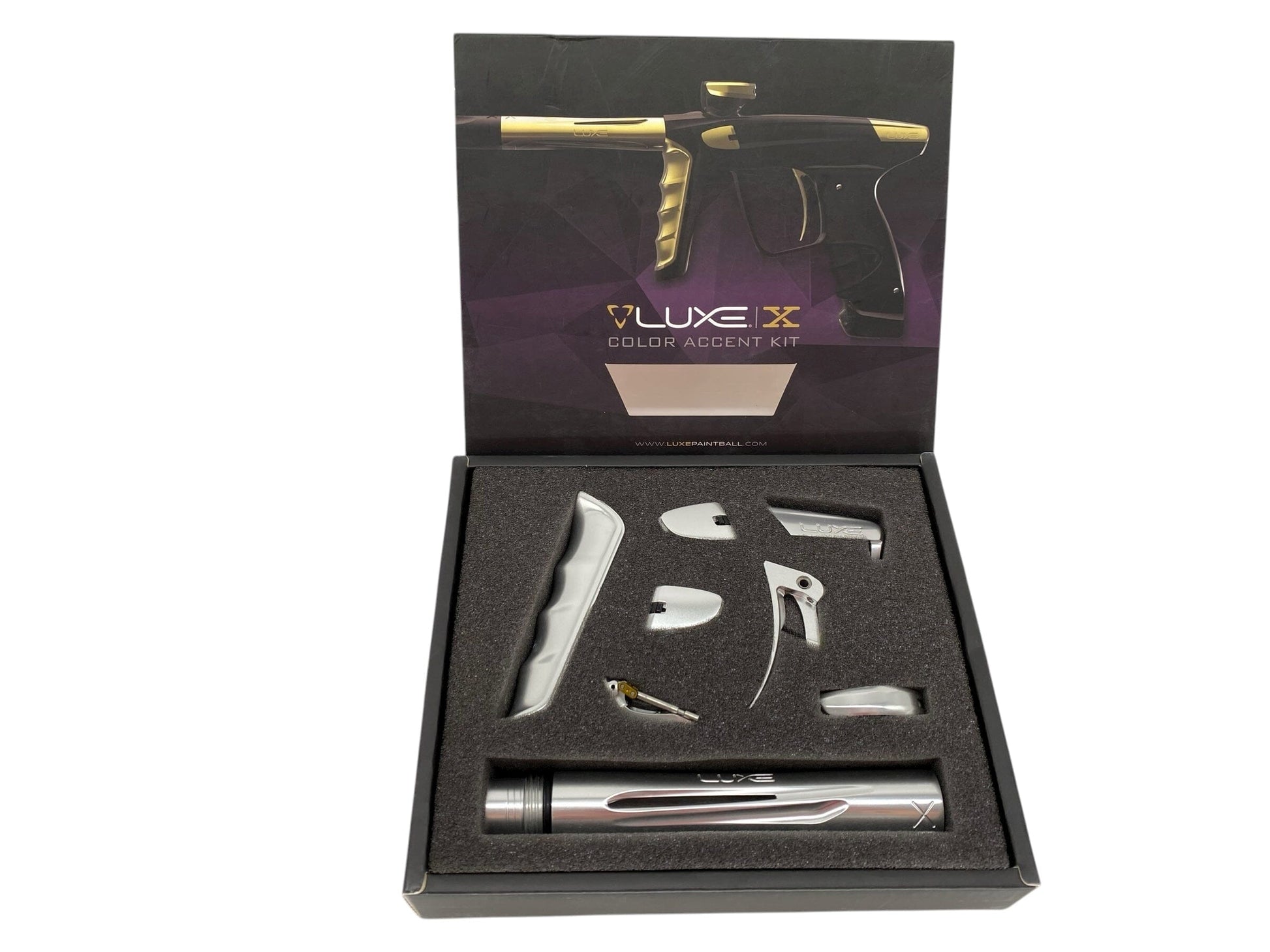 Used Luxe X Color Accent Kit - Silver Paintball Gun from CPXBrosPaintball Buy/Sell/Trade Paintball Markers, New Paintball Guns, Paintball Hoppers, Paintball Masks, and Hormesis Headbands