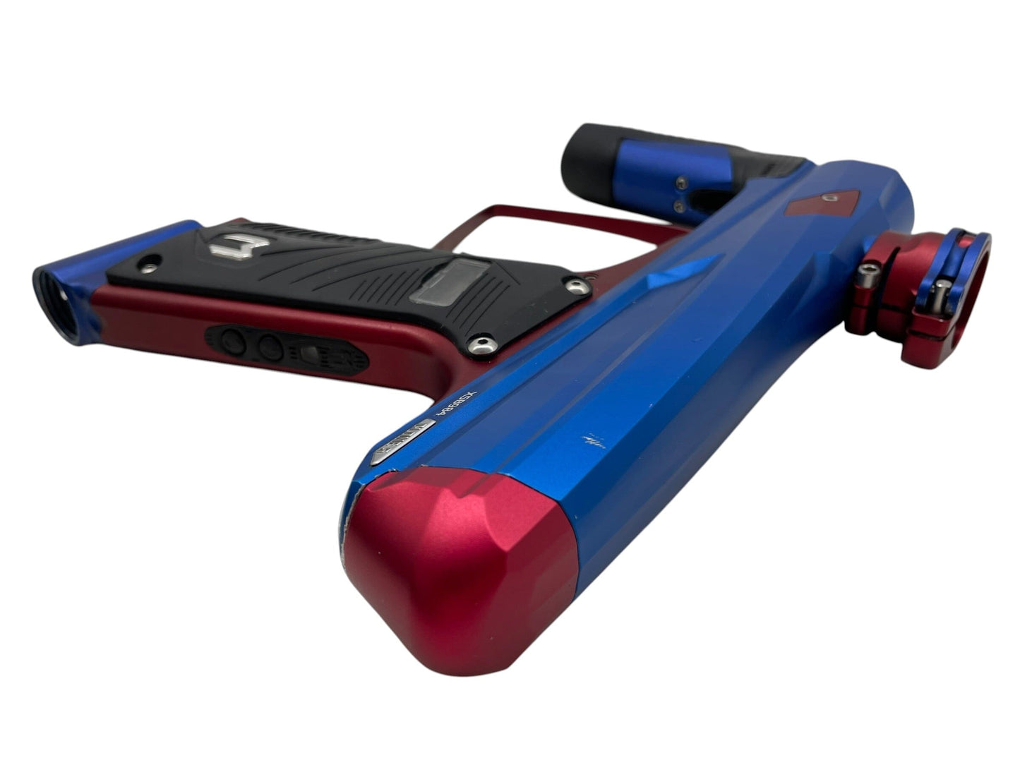 Used MacDev Clone 5 Blue/Red Paintball Gun Paintball Gun from CPXBrosPaintball Buy/Sell/Trade Paintball Markers, New Paintball Guns, Paintball Hoppers, Paintball Masks, and Hormesis Headbands
