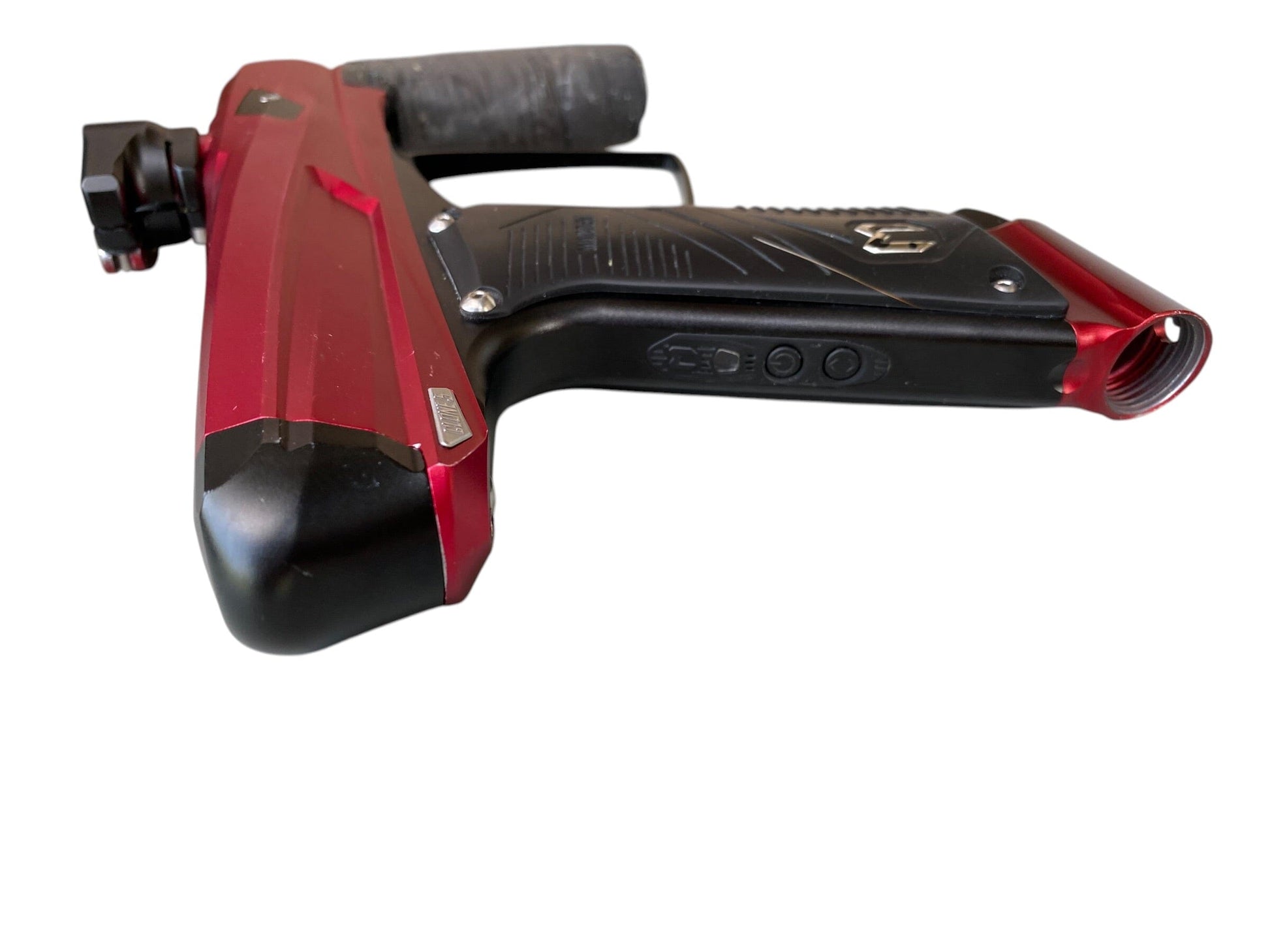 Used MacDev Clone 5 Red/Black Paintball Gun Paintball Gun from CPXBrosPaintball Buy/Sell/Trade Paintball Markers, New Paintball Guns, Paintball Hoppers, Paintball Masks, and Hormesis Headbands