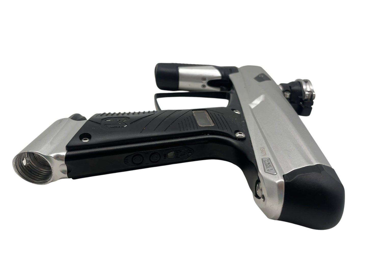 Used MacDev Clone 5 Silver/Black Paintball Gun Paintball Gun from CPXBrosPaintball Buy/Sell/Trade Paintball Markers, New Paintball Guns, Paintball Hoppers, Paintball Masks, and Hormesis Headbands