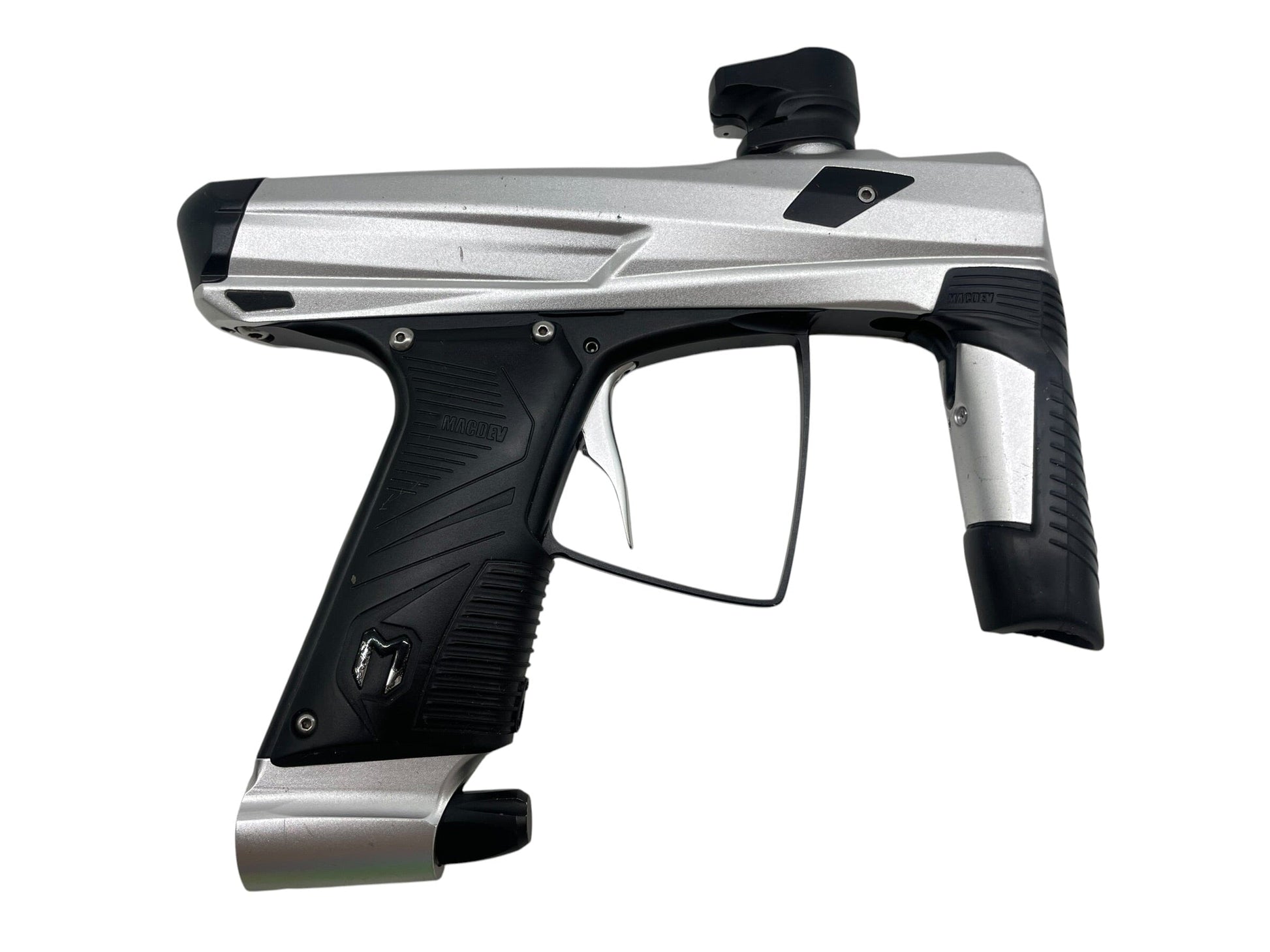 Used MacDev Clone 5 Silver/Black Paintball Gun Paintball Gun from CPXBrosPaintball Buy/Sell/Trade Paintball Markers, New Paintball Guns, Paintball Hoppers, Paintball Masks, and Hormesis Headbands