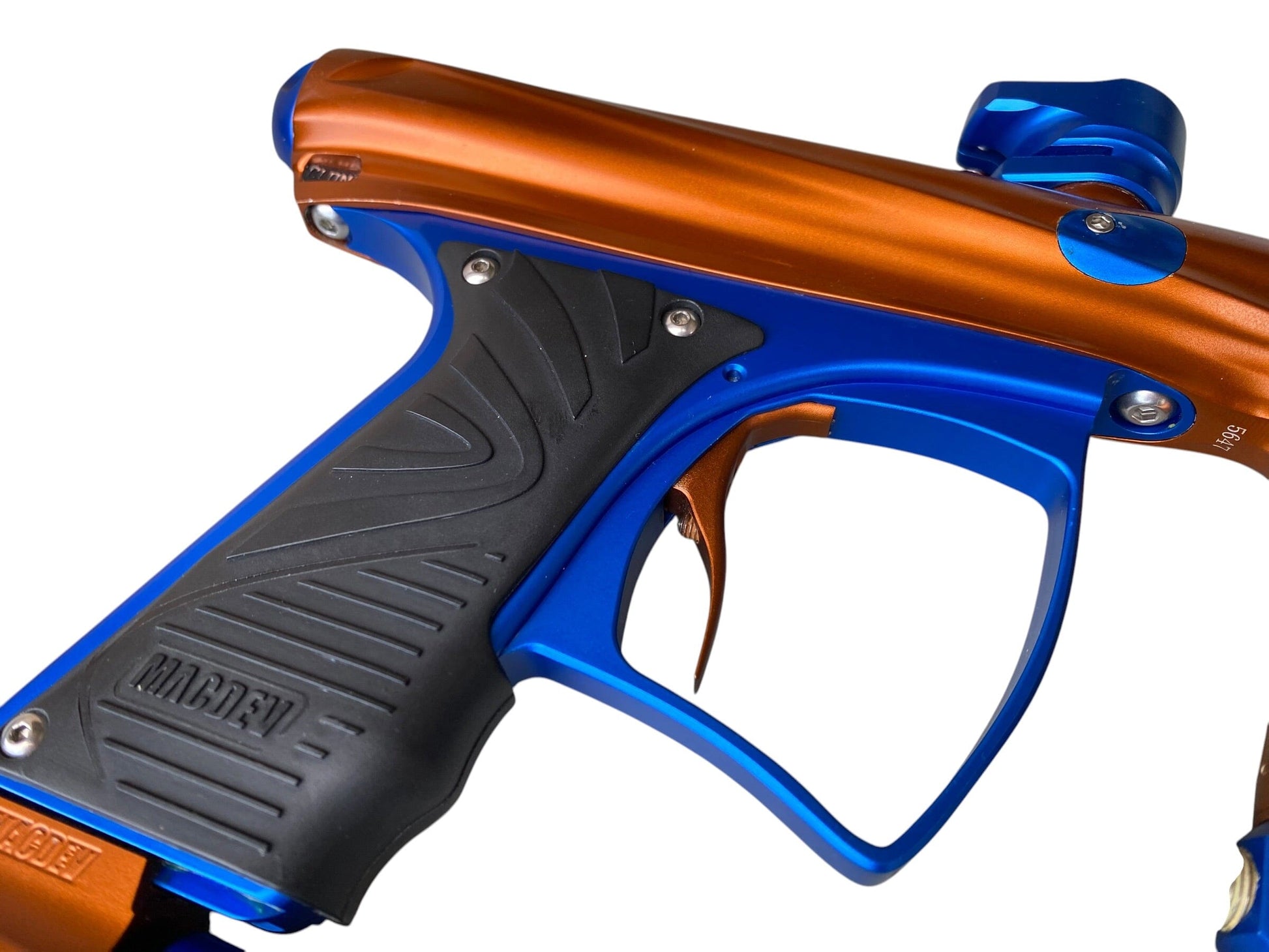 Used Macdev Clone Copper/Blue Paintball Gun (NO LCD SCREEN) Paintball Gun from CPXBrosPaintball Buy/Sell/Trade Paintball Markers, New Paintball Guns, Paintball Hoppers, Paintball Masks, and Hormesis Headbands