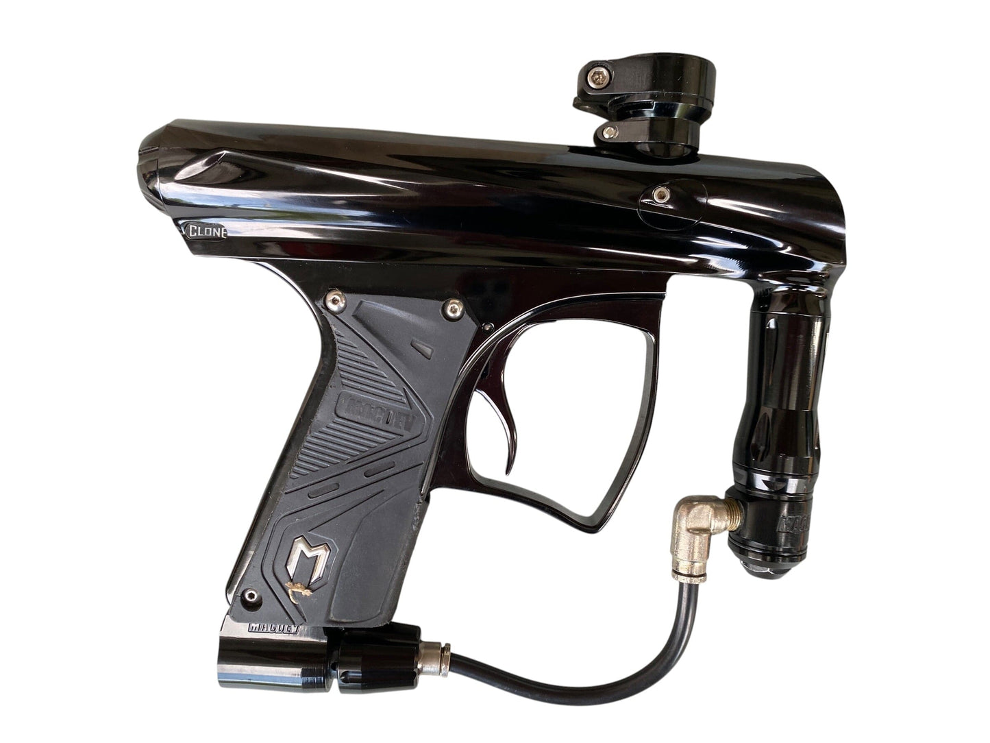 Used Macdev Clone Gloss Black Paintball Gun Paintball Gun from CPXBrosPaintball Buy/Sell/Trade Paintball Markers, New Paintball Guns, Paintball Hoppers, Paintball Masks, and Hormesis Headbands