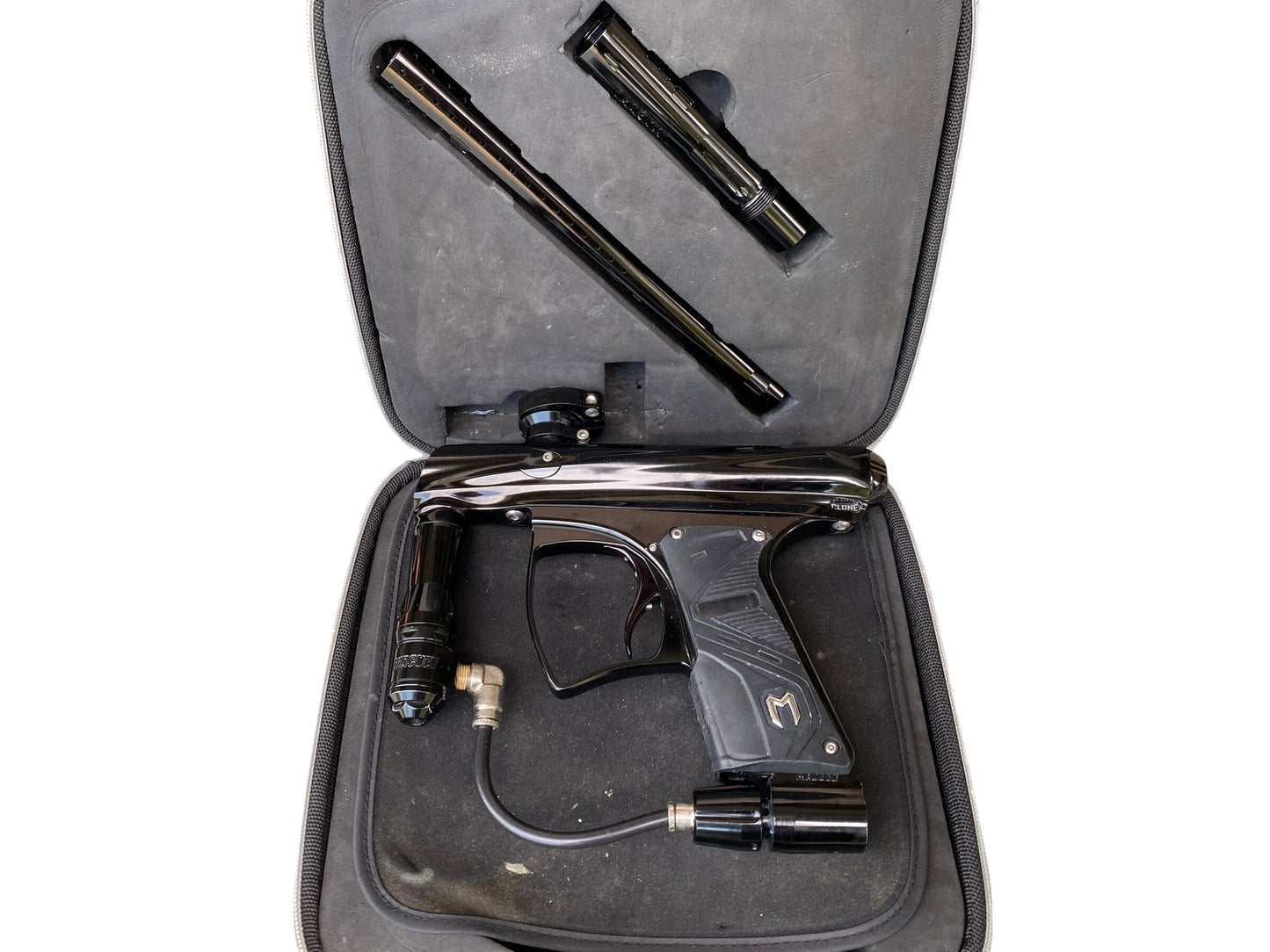 Used Macdev Clone Gloss Black Paintball Gun Paintball Gun from CPXBrosPaintball Buy/Sell/Trade Paintball Markers, New Paintball Guns, Paintball Hoppers, Paintball Masks, and Hormesis Headbands