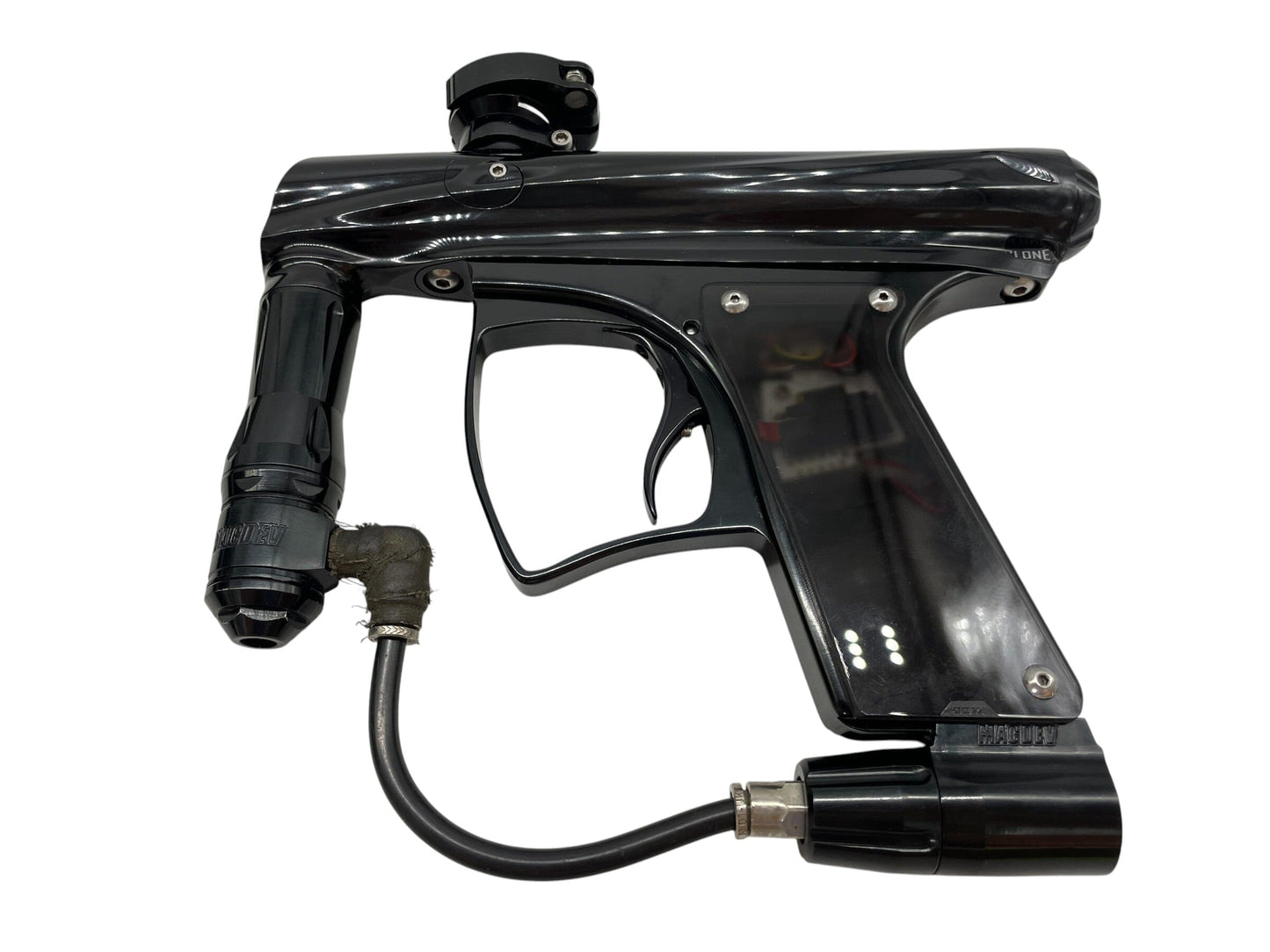 Used Macdev CLONE Gloss Black Paintball Gun Paintball Gun from CPXBrosPaintball Buy/Sell/Trade Paintball Markers, New Paintball Guns, Paintball Hoppers, Paintball Masks, and Hormesis Headbands