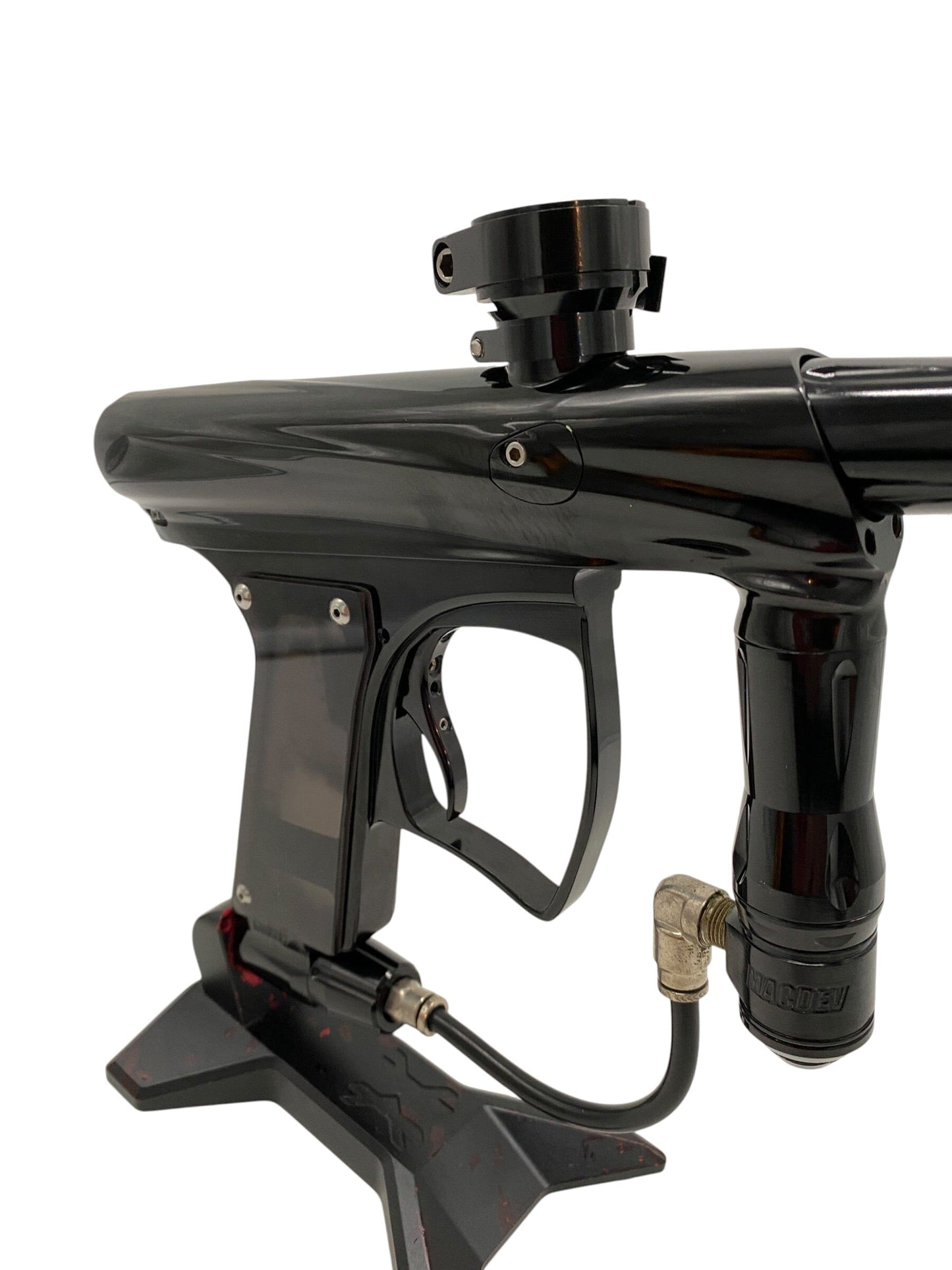 Used Macdev CLONE Gloss Black Paintball Gun Paintball Gun from CPXBrosPaintball Buy/Sell/Trade Paintball Markers, New Paintball Guns, Paintball Hoppers, Paintball Masks, and Hormesis Headbands