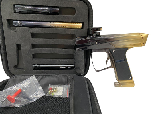 Used MacDev Clone Gti Paintball Gun Black Gold Fade Paintball Gun from CPXBrosPaintball Buy/Sell/Trade Paintball Markers, New Paintball Guns, Paintball Hoppers, Paintball Masks, and Hormesis Headbands