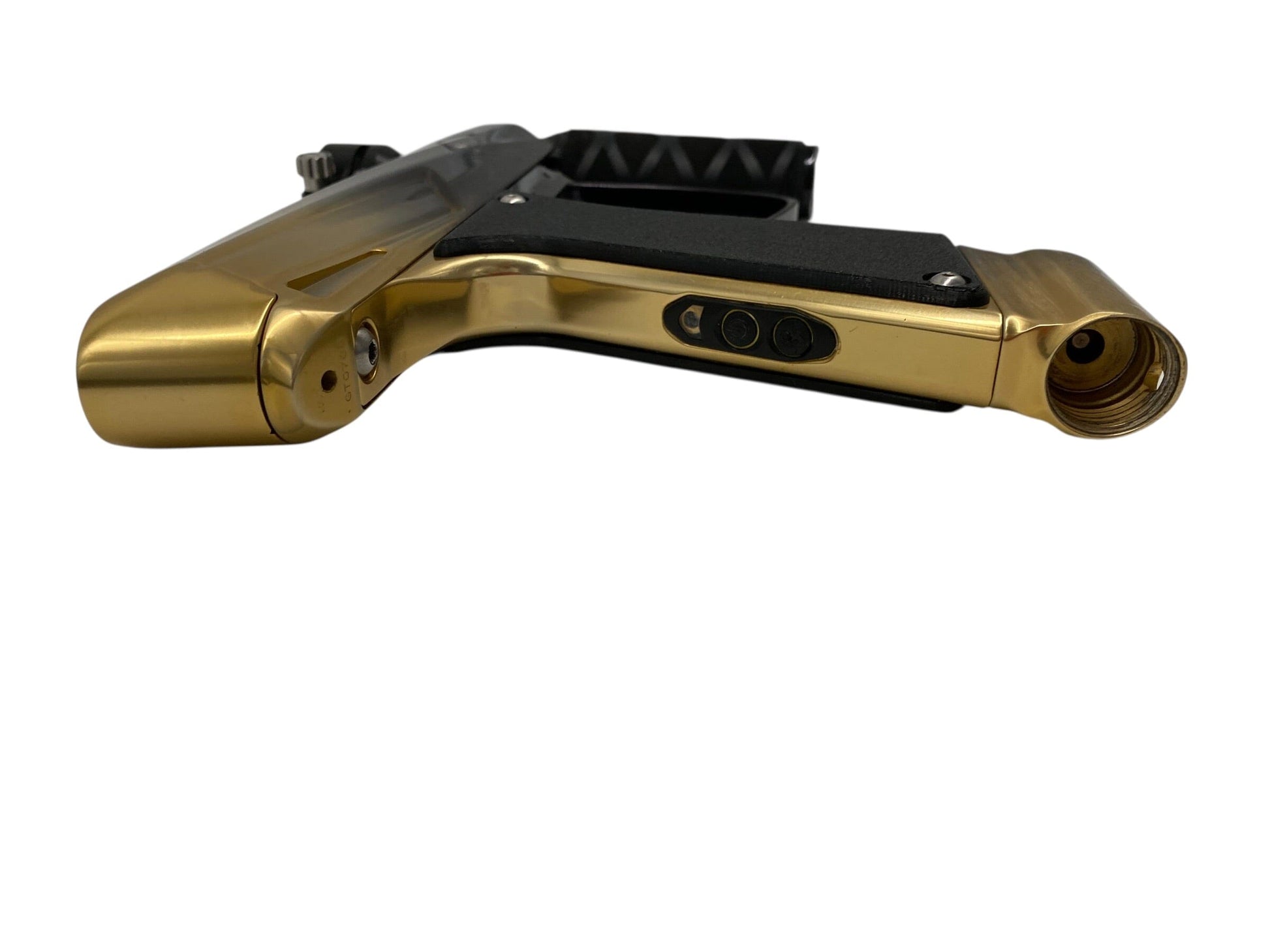 Used MacDev Clone Gti Paintball Gun Black Gold Fade Paintball Gun from CPXBrosPaintball Buy/Sell/Trade Paintball Markers, New Paintball Guns, Paintball Hoppers, Paintball Masks, and Hormesis Headbands