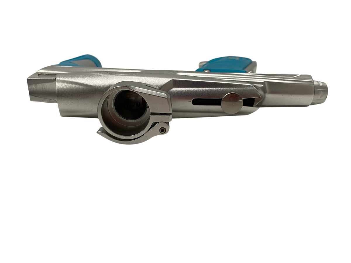 Used Macdev Cyborg 6 Paintball Gun Silver Paintball Gun from CPXBrosPaintball Buy/Sell/Trade Paintball Markers, New Paintball Guns, Paintball Hoppers, Paintball Masks, and Hormesis Headbands