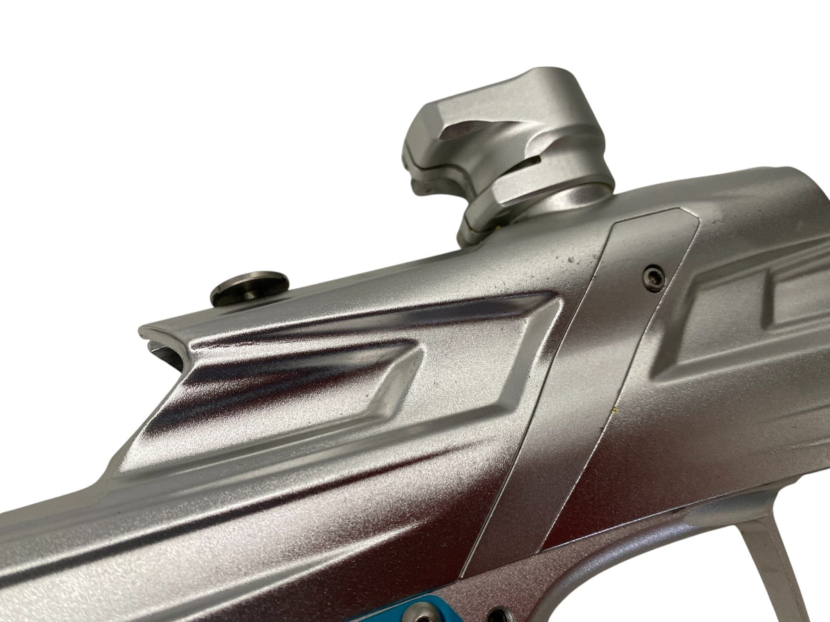 Used Macdev Cyborg 6 Paintball Gun Silver Paintball Gun from CPXBrosPaintball Buy/Sell/Trade Paintball Markers, New Paintball Guns, Paintball Hoppers, Paintball Masks, and Hormesis Headbands