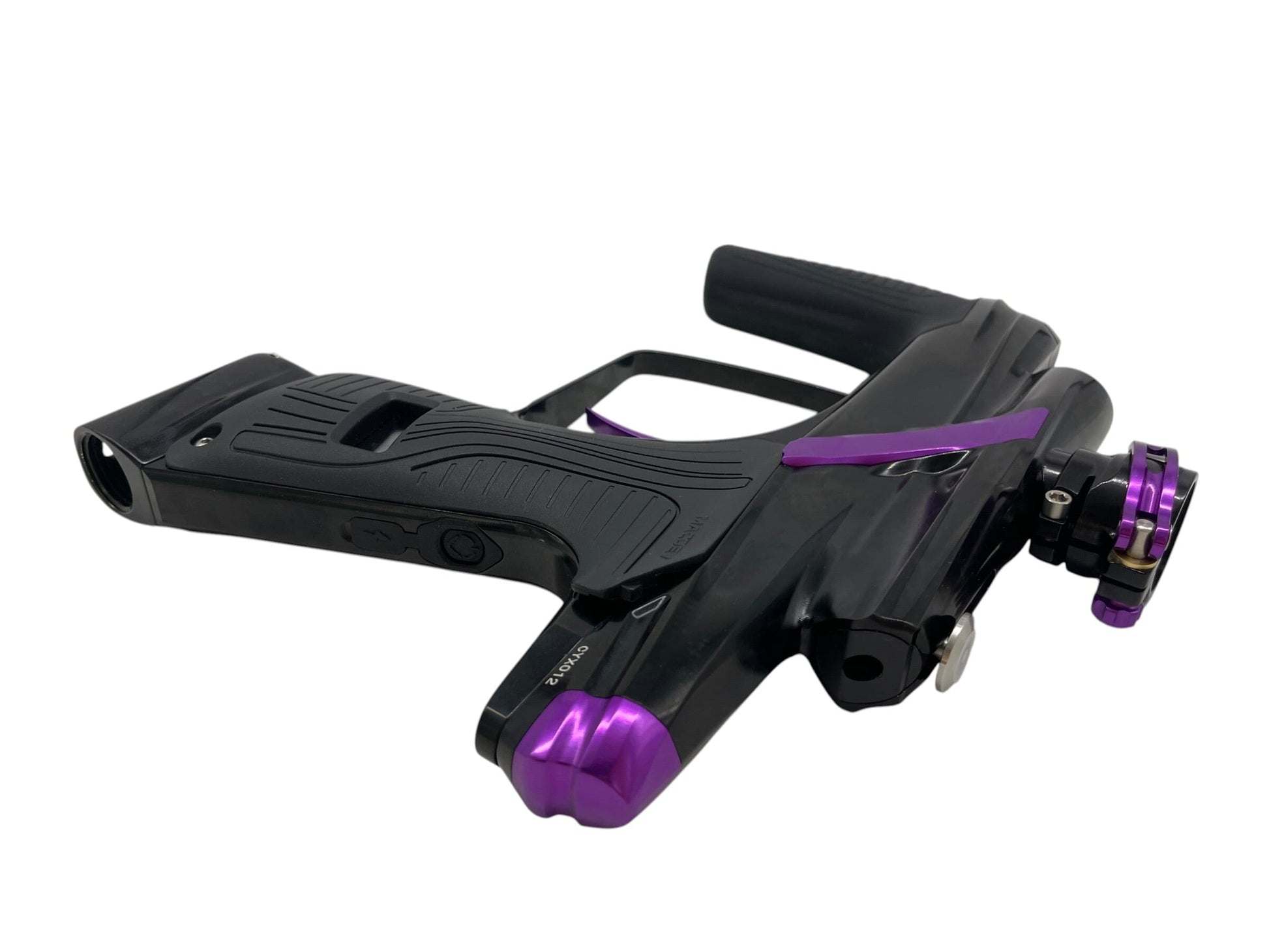 Used Macdev Cyborg X Limited Edition Black/Purple Paintball Gun MINT Paintball Gun from CPXBrosPaintball Buy/Sell/Trade Paintball Markers, New Paintball Guns, Paintball Hoppers, Paintball Masks, and Hormesis Headbands