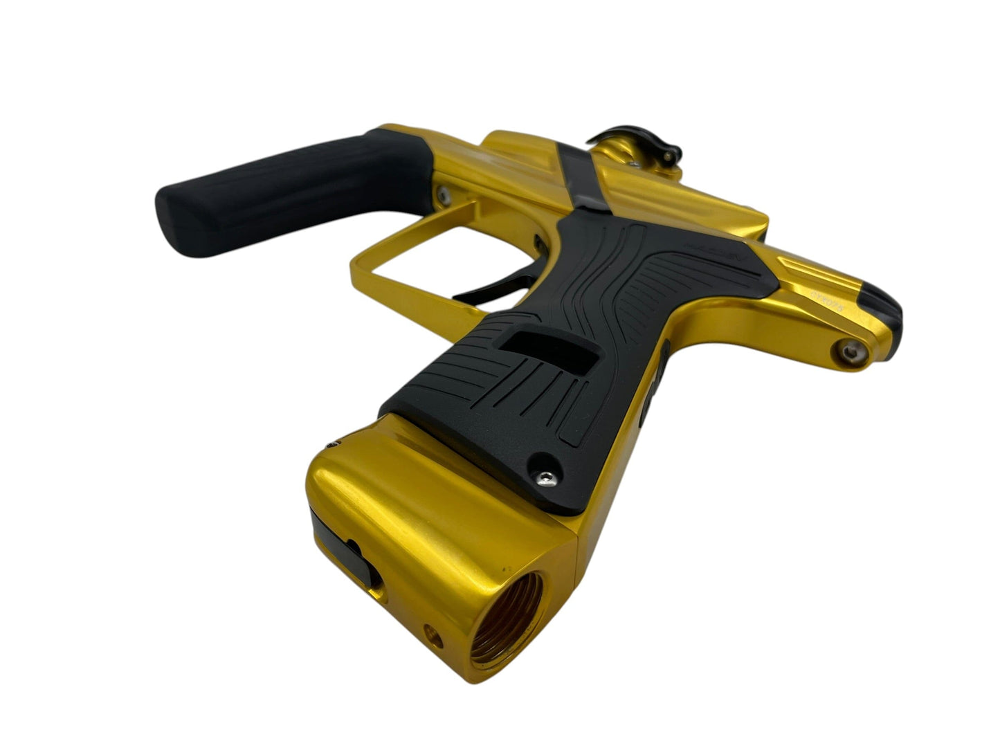 Used Macdev Cyborg X Limited Edition Gold/Black Paintball Gun MINT Paintball Gun from CPXBrosPaintball Buy/Sell/Trade Paintball Markers, New Paintball Guns, Paintball Hoppers, Paintball Masks, and Hormesis Headbands