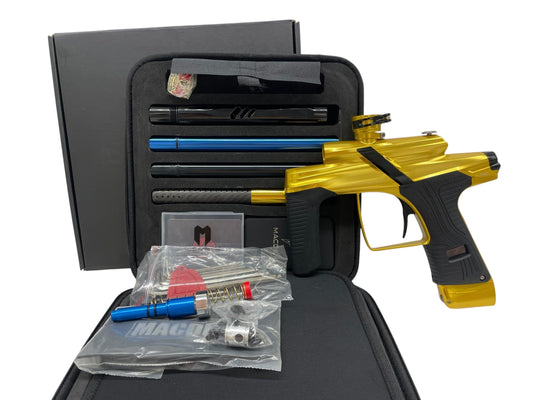 Used Macdev Cyborg X Limited Edition Gold/Black Paintball Gun MINT Paintball Gun from CPXBrosPaintball Buy/Sell/Trade Paintball Markers, New Paintball Guns, Paintball Hoppers, Paintball Masks, and Hormesis Headbands