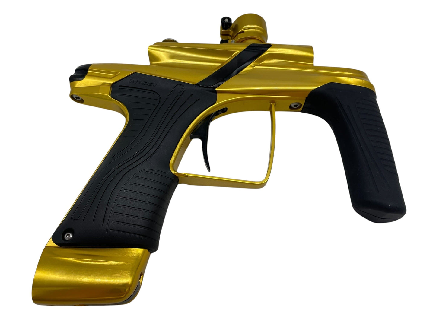 Used Macdev Cyborg X Limited Edition Gold/Black Paintball Gun MINT Paintball Gun from CPXBrosPaintball Buy/Sell/Trade Paintball Markers, New Paintball Guns, Paintball Hoppers, Paintball Masks, and Hormesis Headbands