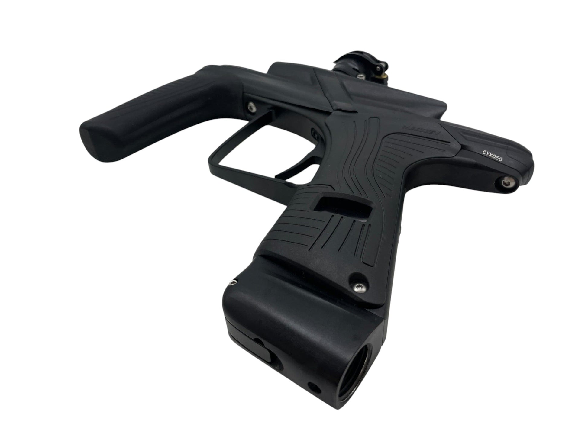 Used Macdev Cyborg X Limited Edition Midnight Paintball Gun Paintball Gun from CPXBrosPaintball Buy/Sell/Trade Paintball Markers, New Paintball Guns, Paintball Hoppers, Paintball Masks, and Hormesis Headbands
