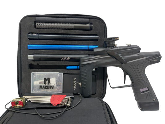 Used Macdev Cyborg X Limited Edition Midnight Paintball Gun Paintball Gun from CPXBrosPaintball Buy/Sell/Trade Paintball Markers, New Paintball Guns, Paintball Hoppers, Paintball Masks, and Hormesis Headbands