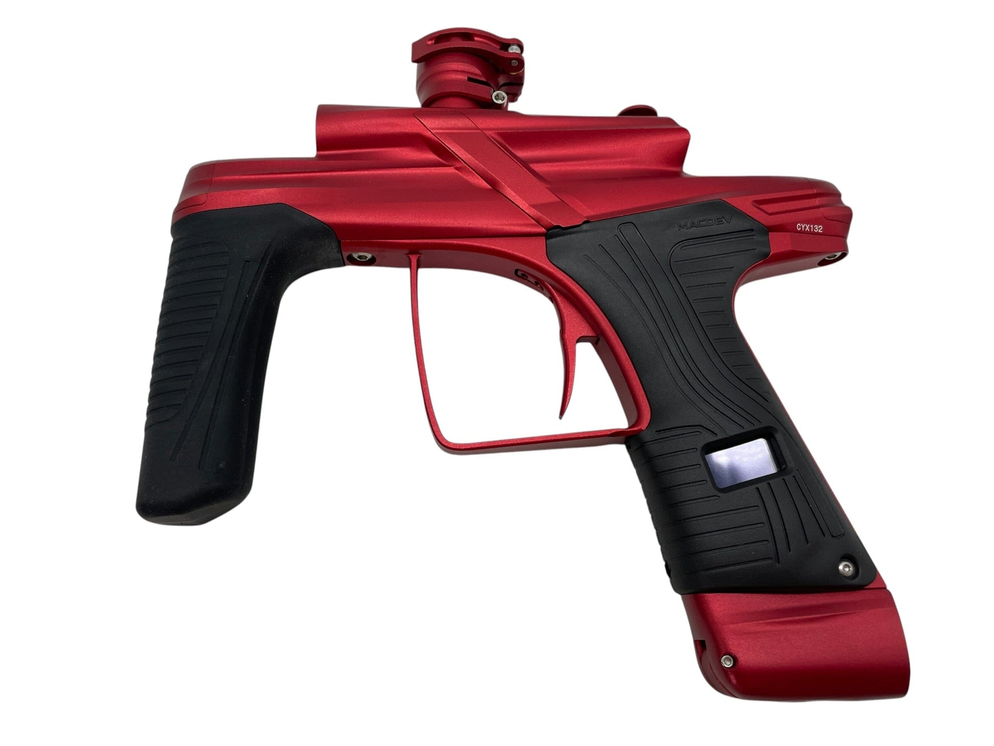 Used Macdev Cyborg X Limited Edition Red/Red Paintball Gun *MINT* Paintball Gun from CPXBrosPaintball Buy/Sell/Trade Paintball Markers, New Paintball Guns, Paintball Hoppers, Paintball Masks, and Hormesis Headbands