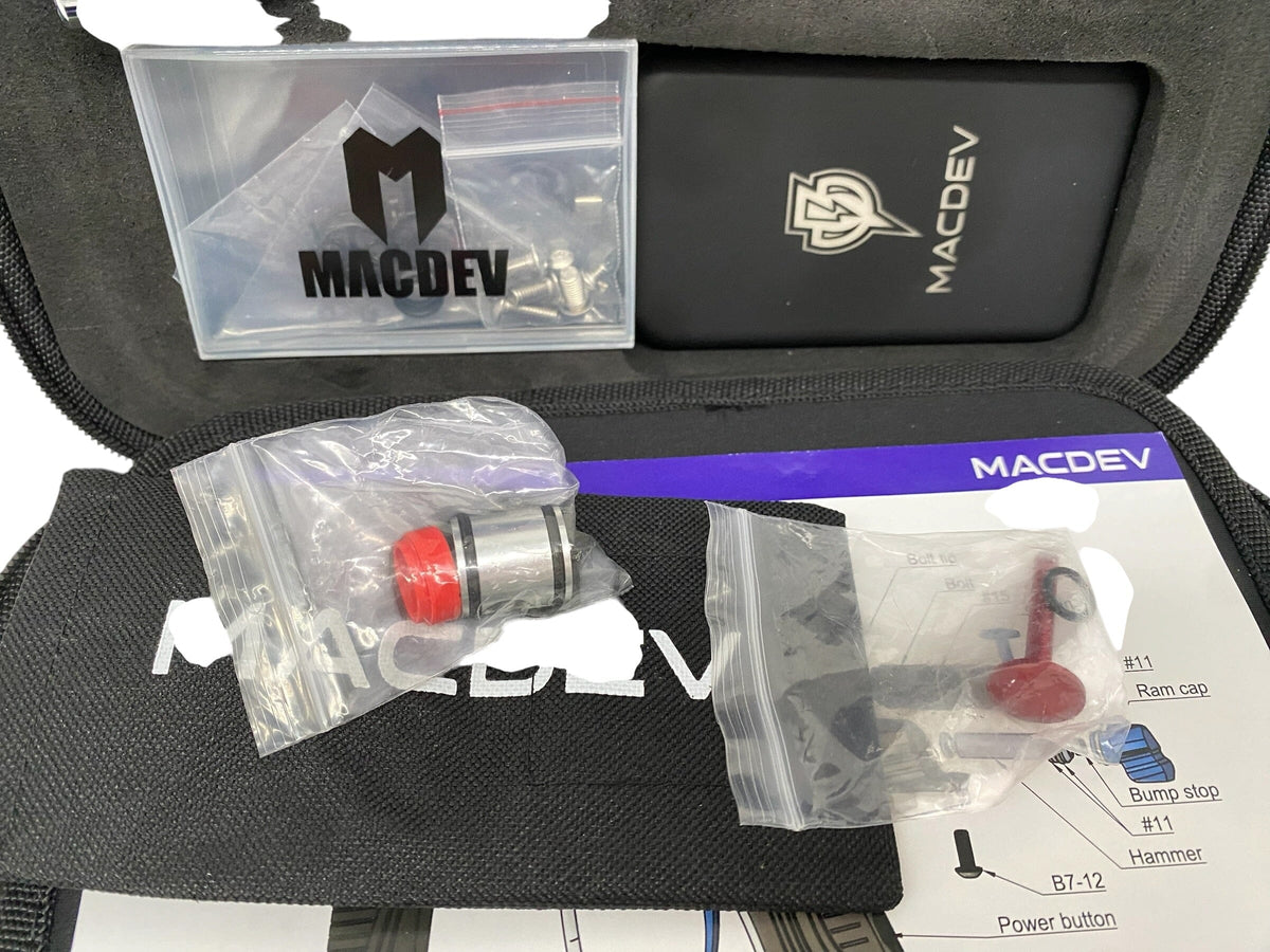 Used Macdev Cyborg X Limited Edition Red/Red Paintball Gun Paintball Gun from CPXBrosPaintball Buy/Sell/Trade Paintball Markers, New Paintball Guns, Paintball Hoppers, Paintball Masks, and Hormesis Headbands