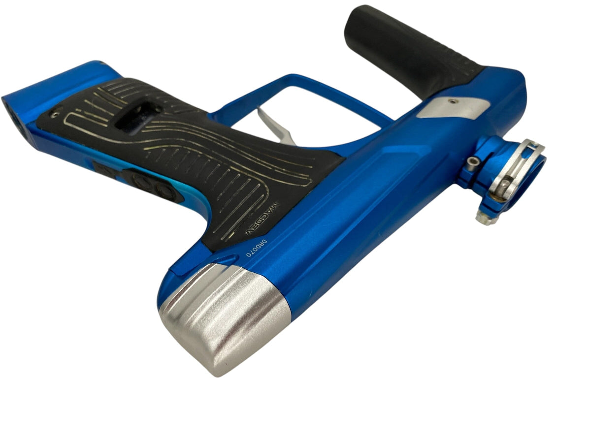Used MACDEV DRD Blue/Silver Paintball Gun Paintball Gun from CPXBrosPaintball Buy/Sell/Trade Paintball Markers, New Paintball Guns, Paintball Hoppers, Paintball Masks, and Hormesis Headbands