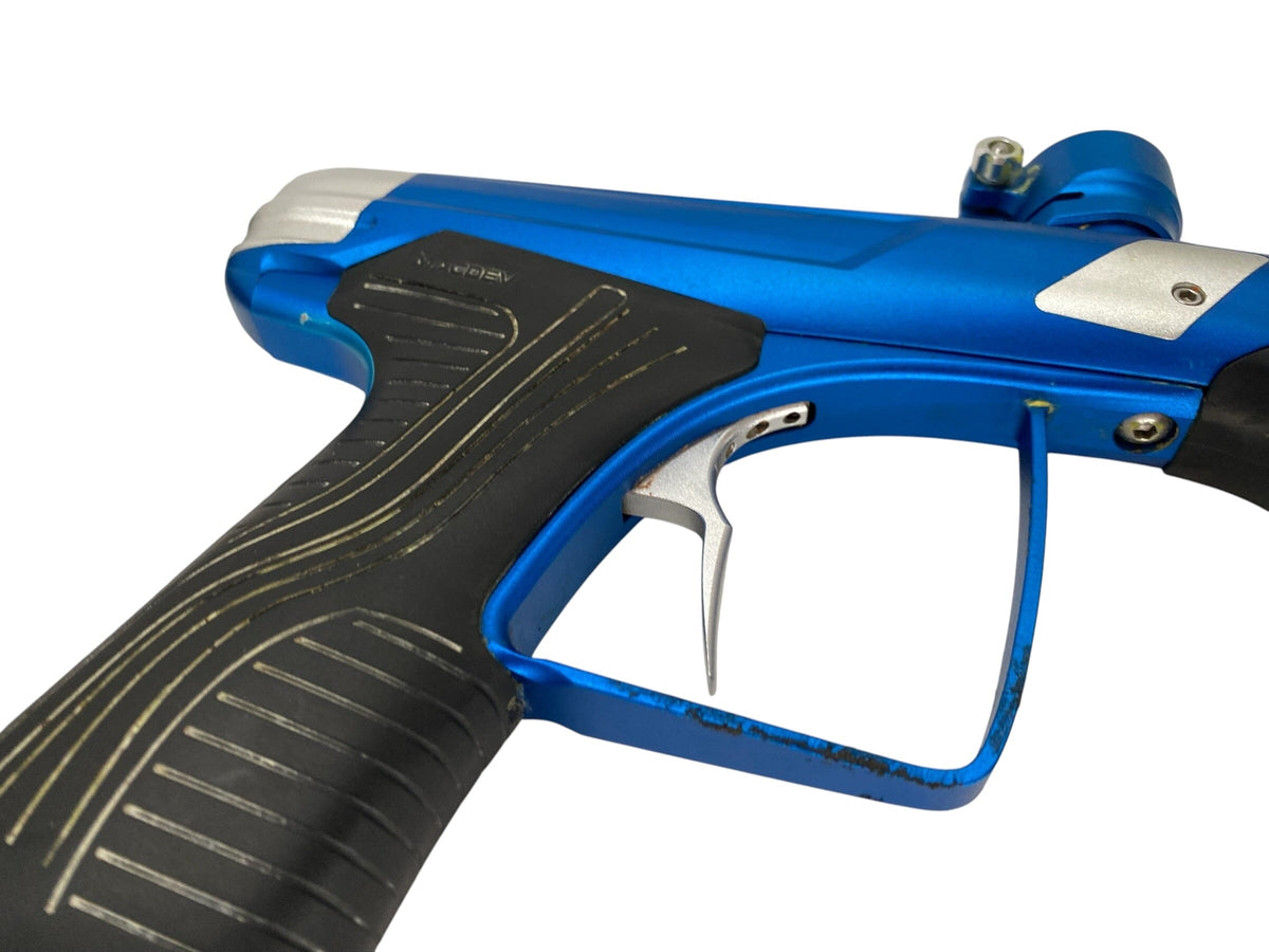Used MACDEV DRD Blue/Silver Paintball Gun Paintball Gun from CPXBrosPaintball Buy/Sell/Trade Paintball Markers, New Paintball Guns, Paintball Hoppers, Paintball Masks, and Hormesis Headbands