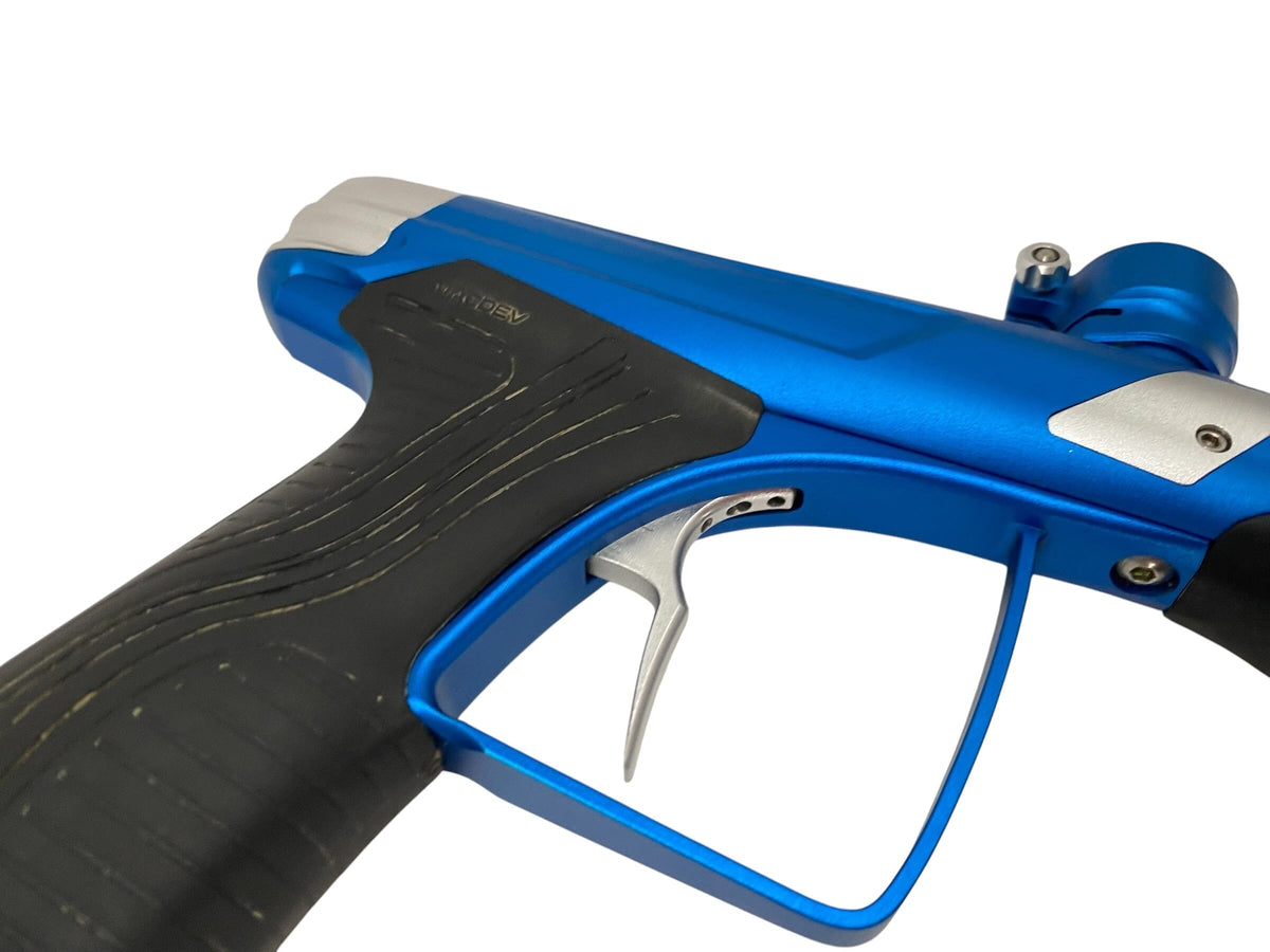 Used MACDEV DRD Blue/Silver Paintball Gun Paintball Gun from CPXBrosPaintball Buy/Sell/Trade Paintball Markers, New Paintball Guns, Paintball Hoppers, Paintball Masks, and Hormesis Headbands