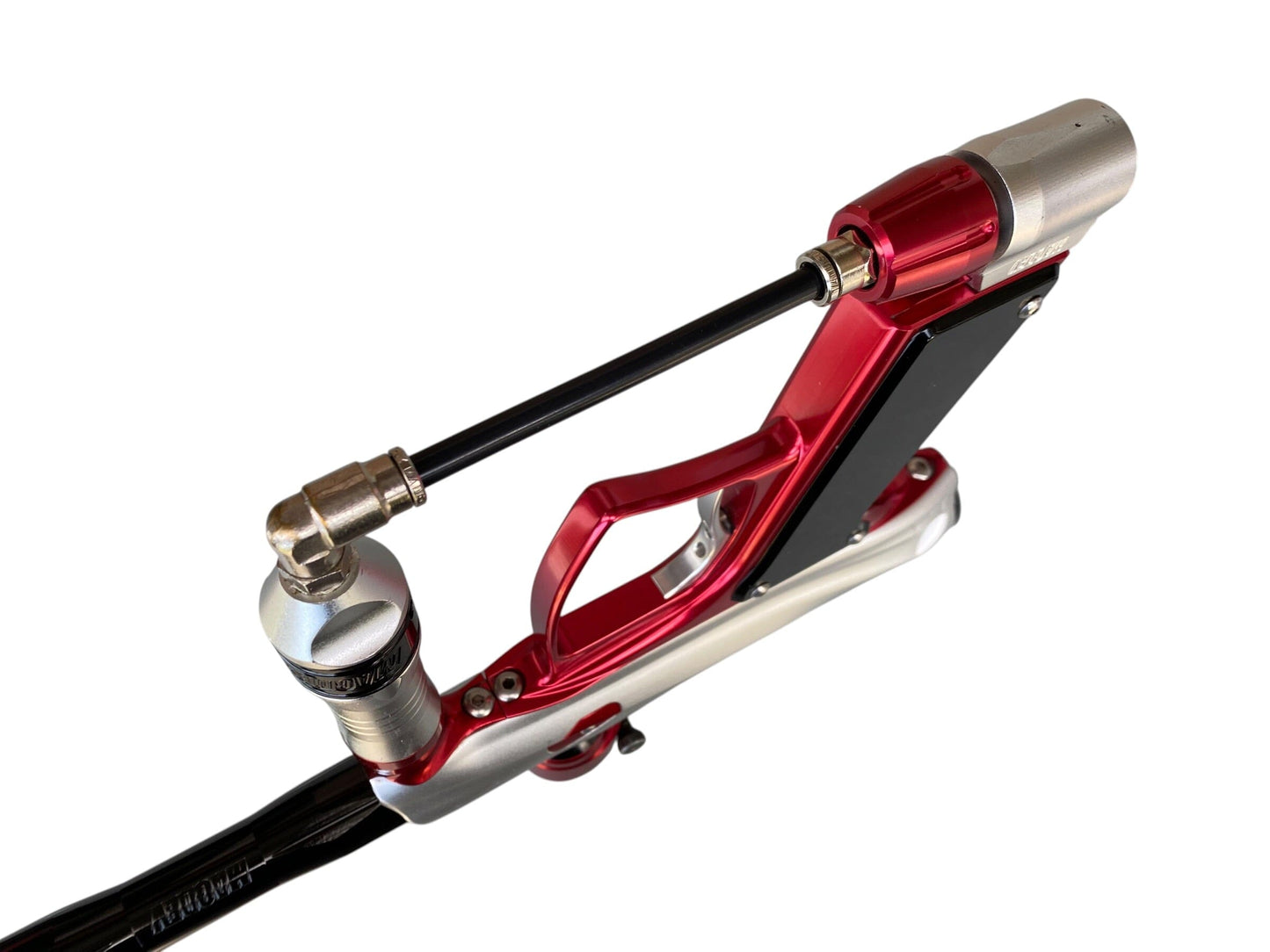 Used MacDev Droid Paintball Gun Silver Red Paintball Gun from CPXBrosPaintball Buy/Sell/Trade Paintball Markers, New Paintball Guns, Paintball Hoppers, Paintball Masks, and Hormesis Headbands