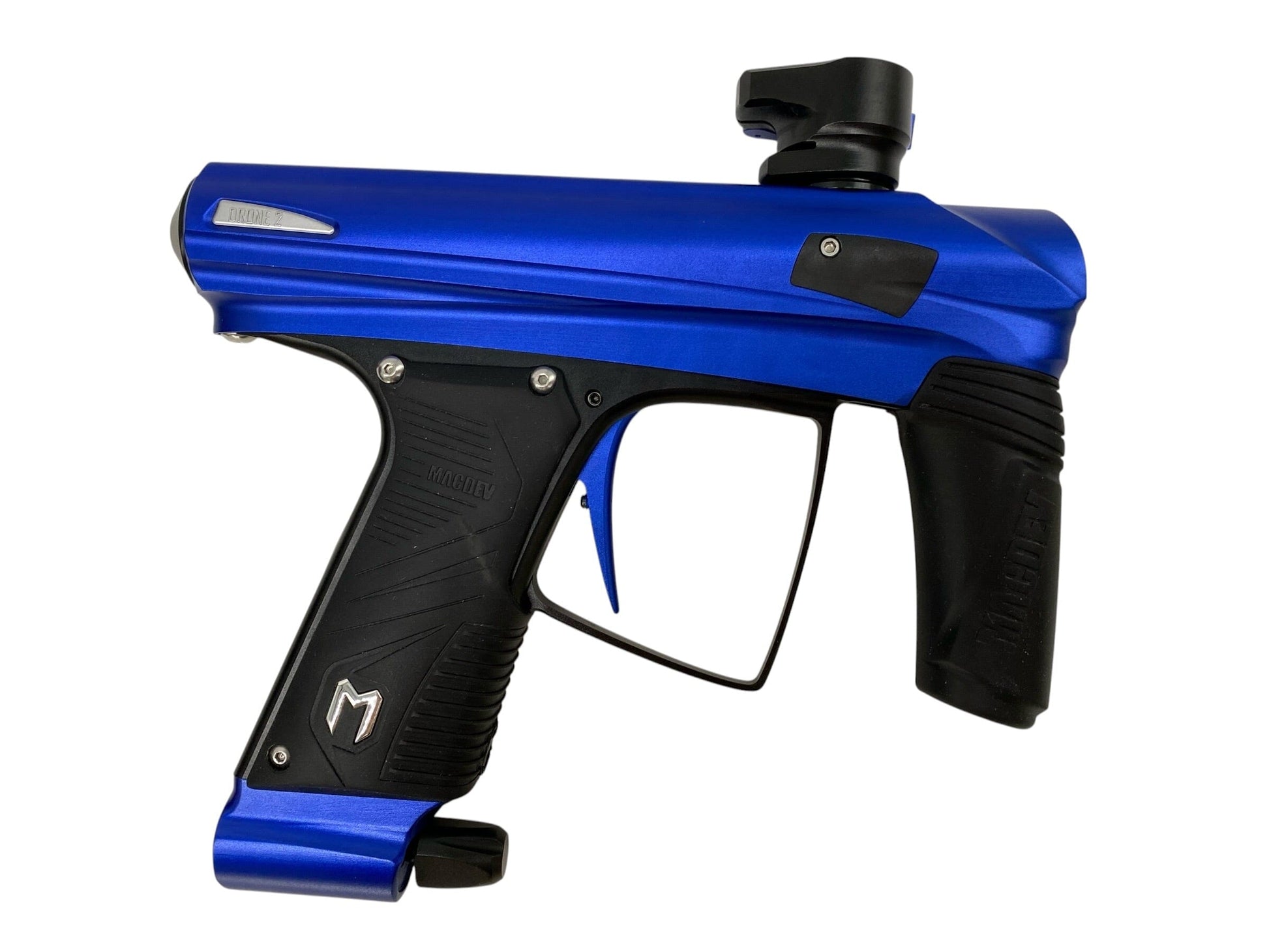 Used Macdev Drone 2 Blue/Black Paintball Gun Paintball Gun from CPXBrosPaintball Buy/Sell/Trade Paintball Markers, New Paintball Guns, Paintball Hoppers, Paintball Masks, and Hormesis Headbands