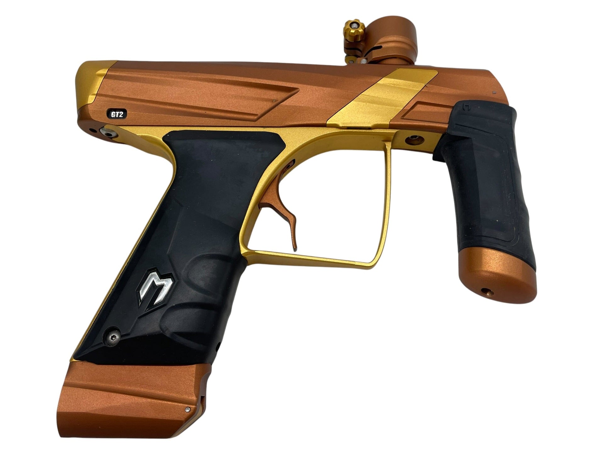 Used MacDev Gt2 Brown/Gold Paintball Gun Paintball Gun from CPXBrosPaintball Buy/Sell/Trade Paintball Markers, New Paintball Guns, Paintball Hoppers, Paintball Masks, and Hormesis Headbands