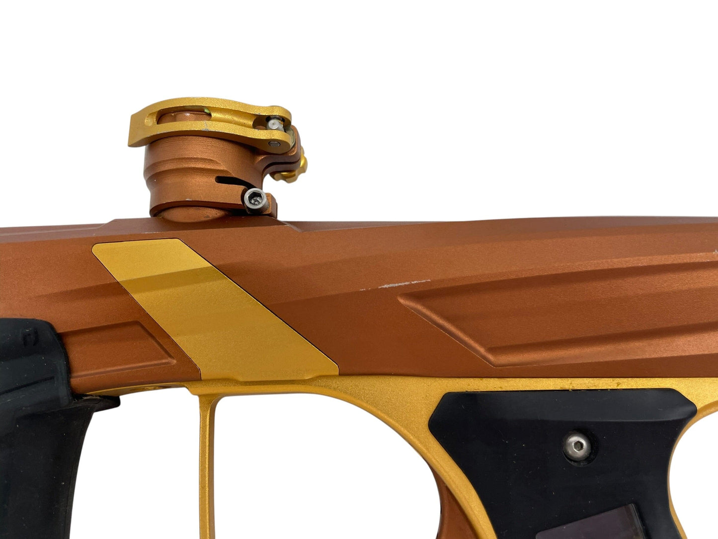 Used MacDev Gt2 Brown/Gold Paintball Gun Paintball Gun from CPXBrosPaintball Buy/Sell/Trade Paintball Markers, New Paintball Guns, Paintball Hoppers, Paintball Masks, and Hormesis Headbands
