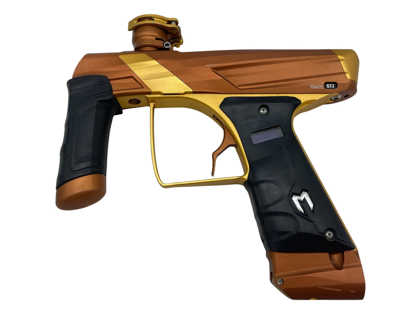 Used MacDev Gt2 Brown/Gold Paintball Gun Paintball Gun from CPXBrosPaintball Buy/Sell/Trade Paintball Markers, New Paintball Guns, Paintball Hoppers, Paintball Masks, and Hormesis Headbands