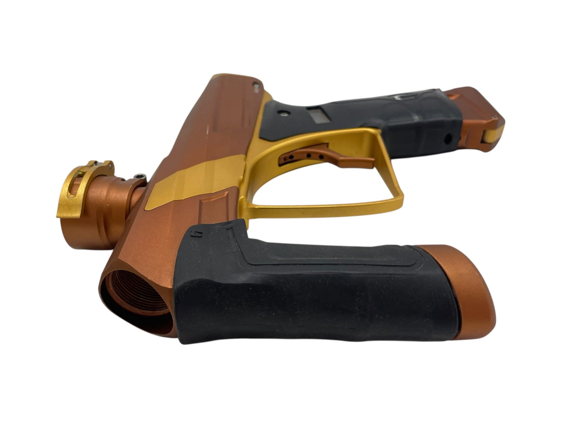 Used MacDev Gt2 Brown/Gold Paintball Gun Paintball Gun from CPXBrosPaintball Buy/Sell/Trade Paintball Markers, New Paintball Guns, Paintball Hoppers, Paintball Masks, and Hormesis Headbands