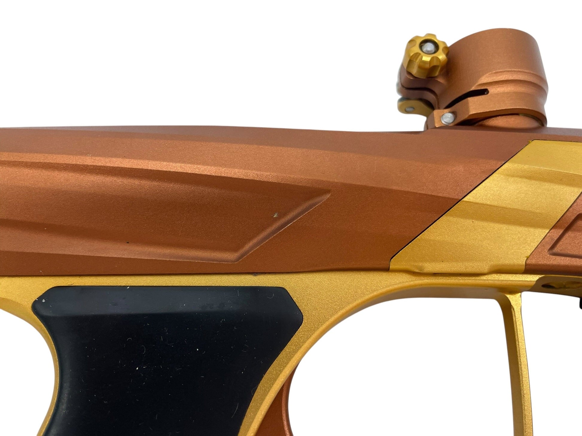 Used MacDev Gt2 Brown/Gold Paintball Gun Paintball Gun from CPXBrosPaintball Buy/Sell/Trade Paintball Markers, New Paintball Guns, Paintball Hoppers, Paintball Masks, and Hormesis Headbands