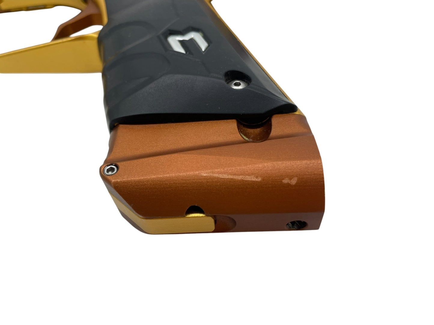 Used MacDev Gt2 Brown/Gold Paintball Gun Paintball Gun from CPXBrosPaintball Buy/Sell/Trade Paintball Markers, New Paintball Guns, Paintball Hoppers, Paintball Masks, and Hormesis Headbands