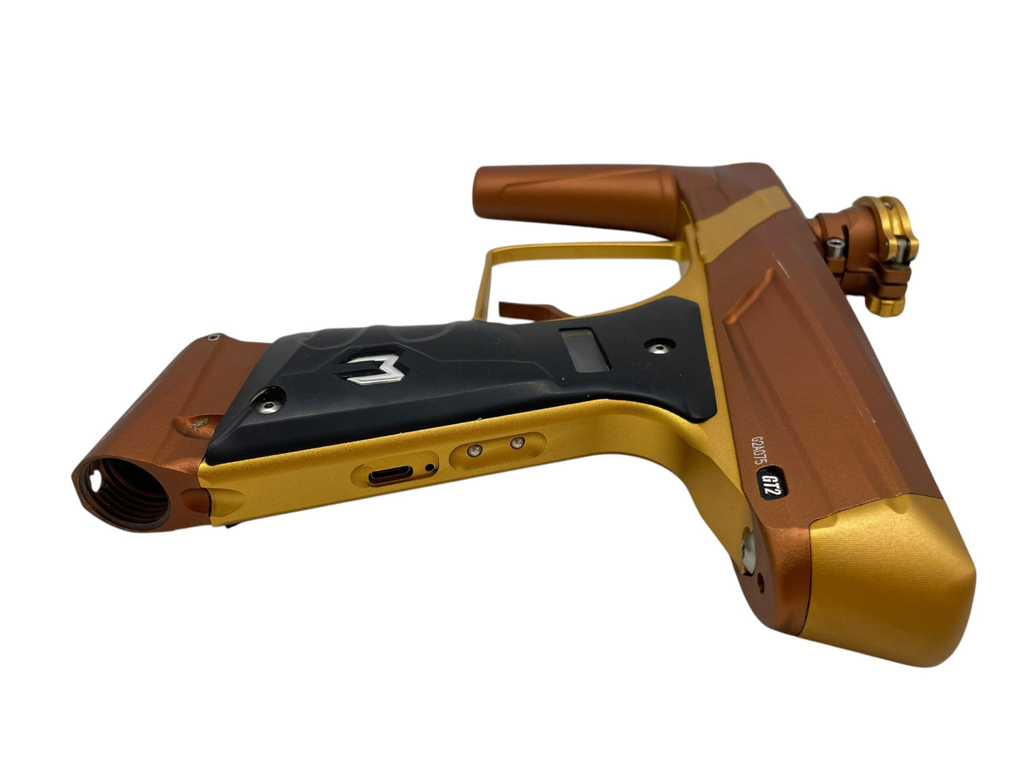 Used MacDev Gt2 Brown/Gold Paintball Gun Paintball Gun from CPXBrosPaintball Buy/Sell/Trade Paintball Markers, New Paintball Guns, Paintball Hoppers, Paintball Masks, and Hormesis Headbands