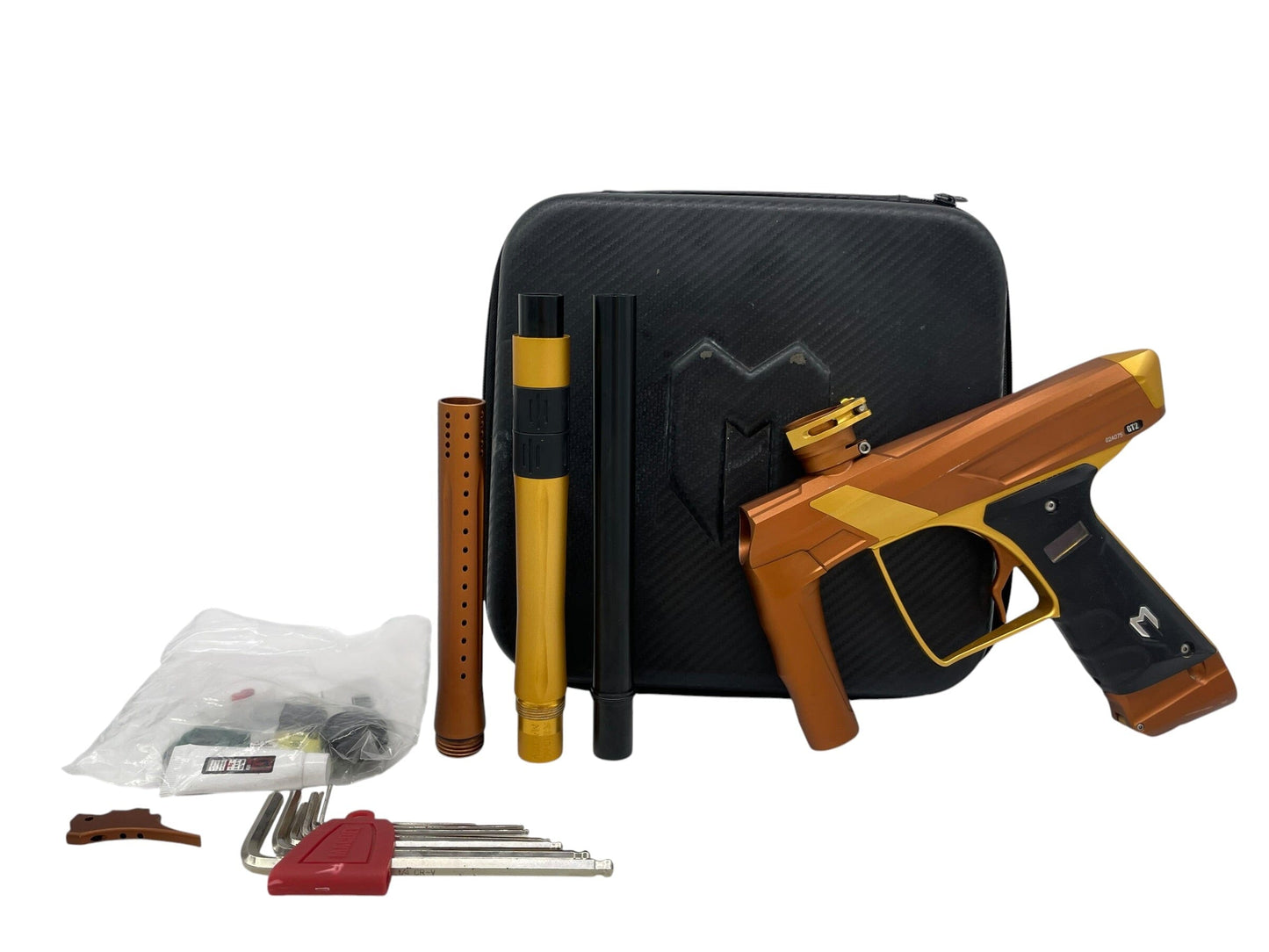 Used MacDev Gt2 Brown/Gold Paintball Gun Paintball Gun from CPXBrosPaintball Buy/Sell/Trade Paintball Markers, New Paintball Guns, Paintball Hoppers, Paintball Masks, and Hormesis Headbands