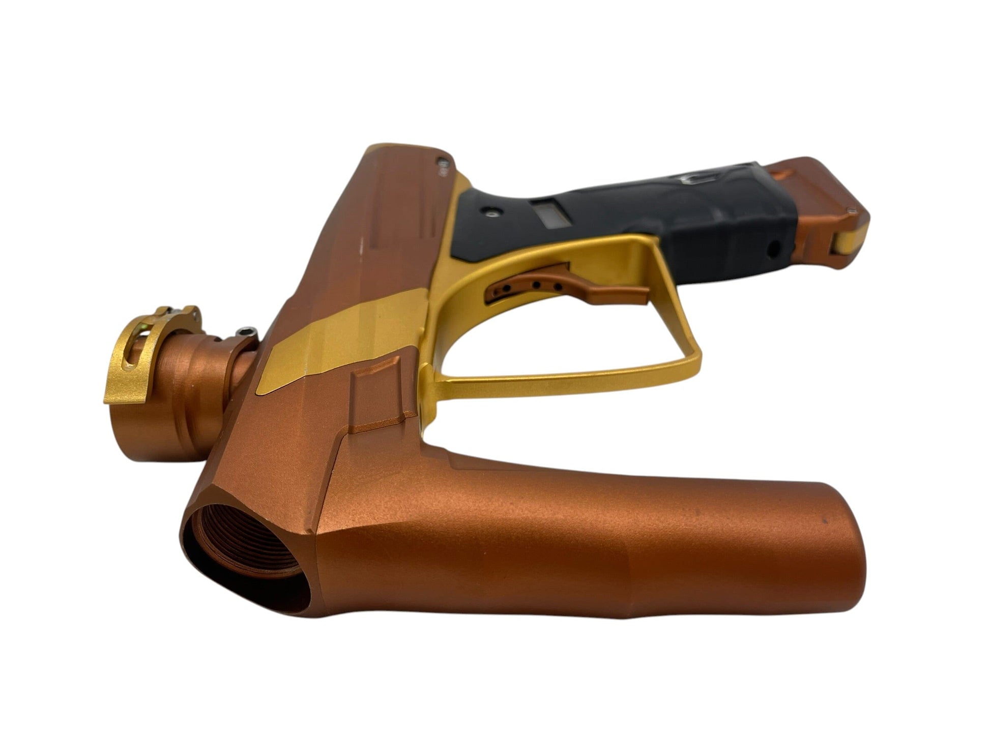 Used MacDev Gt2 Brown/Gold Paintball Gun Paintball Gun from CPXBrosPaintball Buy/Sell/Trade Paintball Markers, New Paintball Guns, Paintball Hoppers, Paintball Masks, and Hormesis Headbands