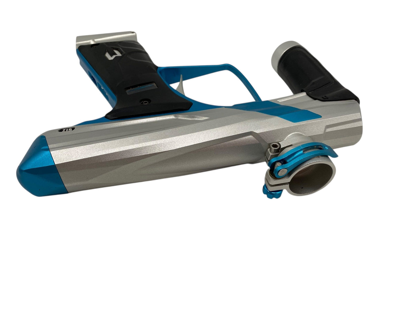 Used MacDev Gt2 Paintball Gun Silver/Teal Paintball Gun from CPXBrosPaintball Buy/Sell/Trade Paintball Markers, New Paintball Guns, Paintball Hoppers, Paintball Masks, and Hormesis Headbands