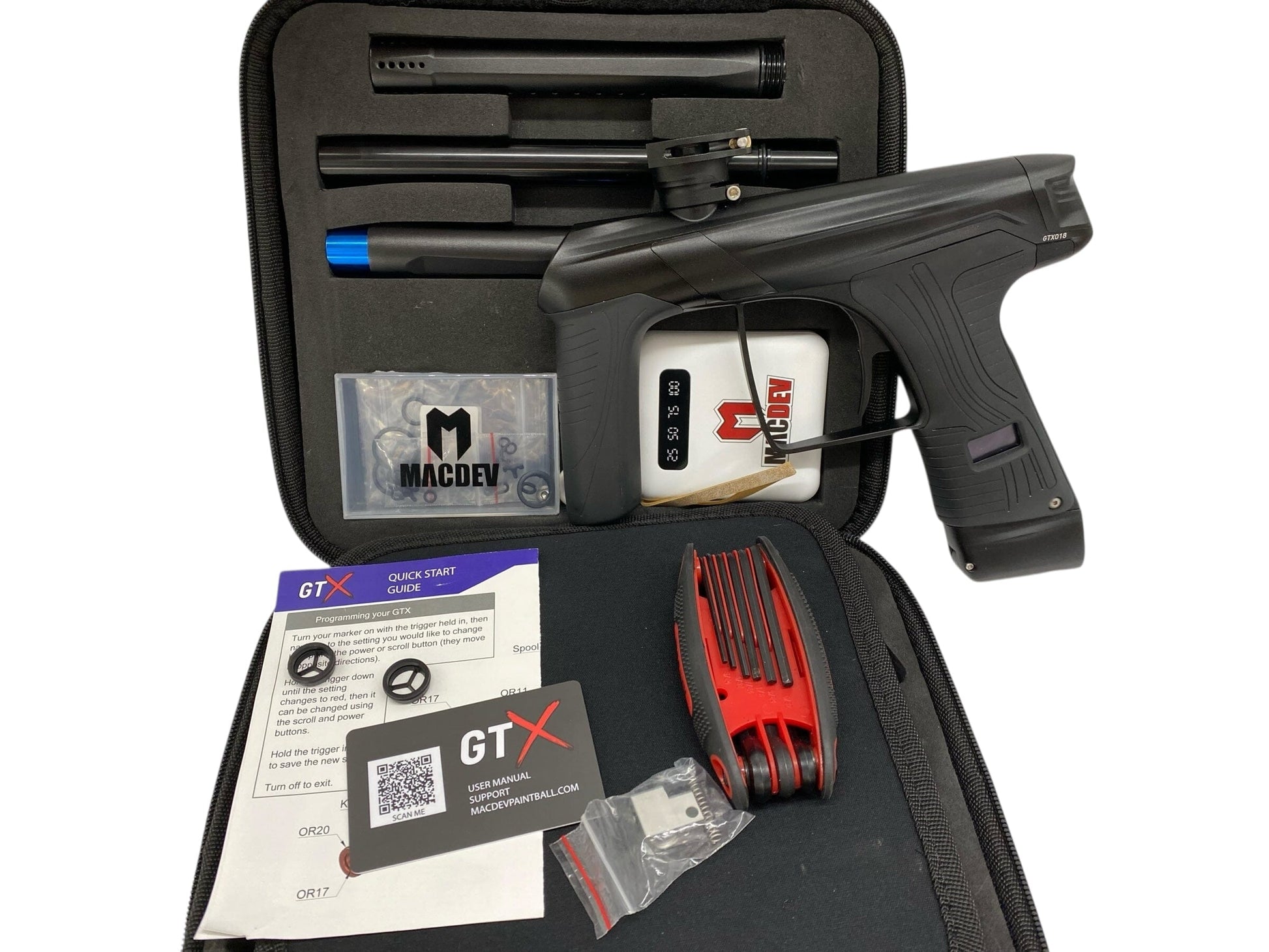 Used MacDev GTX Paintball Gun Black Paintball Gun from CPXBrosPaintball Buy/Sell/Trade Paintball Markers, New Paintball Guns, Paintball Hoppers, Paintball Masks, and Hormesis Headbands