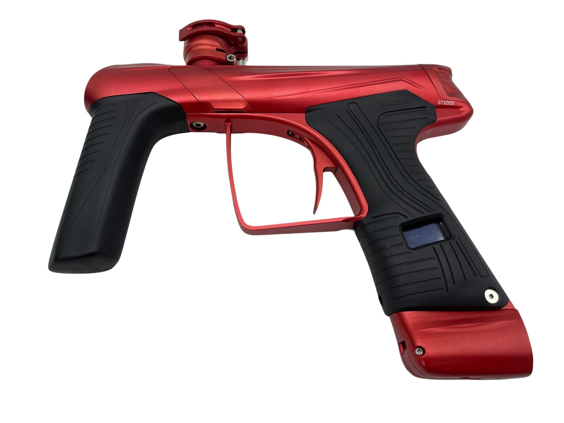 Used MacDev GTX Red Paintball Gun Paintball Gun from CPXBrosPaintball Buy/Sell/Trade Paintball Markers, New Paintball Guns, Paintball Hoppers, Paintball Masks, and Hormesis Headbands