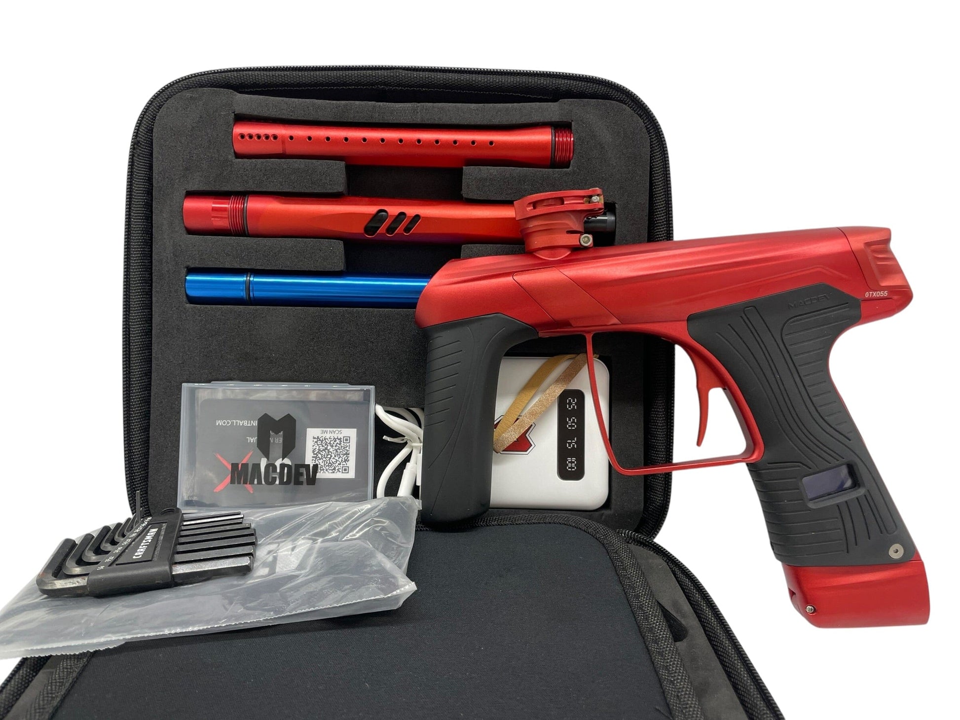 Used MacDev GTX Red Paintball Gun Paintball Gun from CPXBrosPaintball Buy/Sell/Trade Paintball Markers, New Paintball Guns, Paintball Hoppers, Paintball Masks, and Hormesis Headbands
