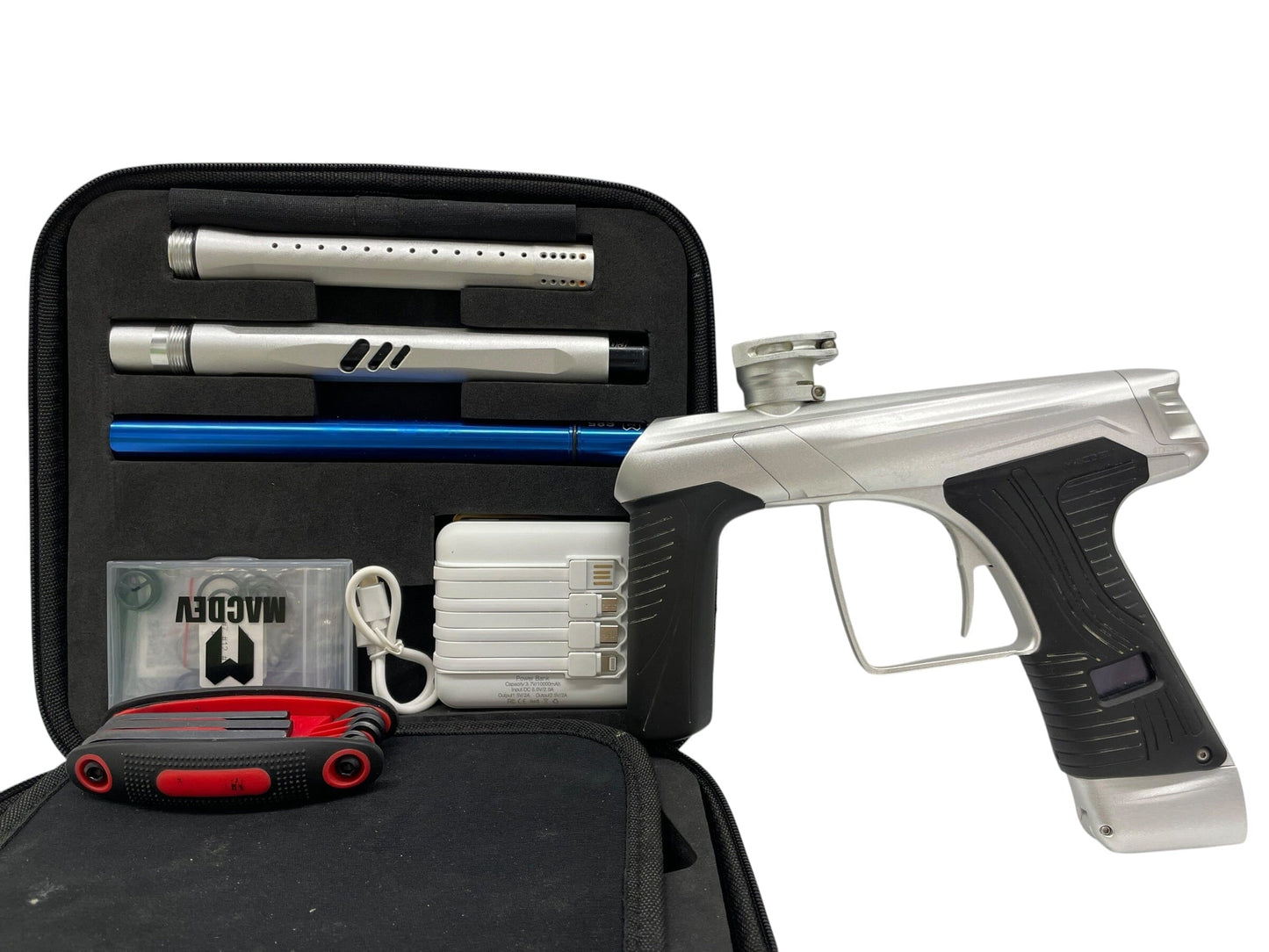 Used MacDev GTX Silver Paintball Gun Paintball Gun from CPXBrosPaintball Buy/Sell/Trade Paintball Markers, New Paintball Guns, Paintball Hoppers, Paintball Masks, and Hormesis Headbands