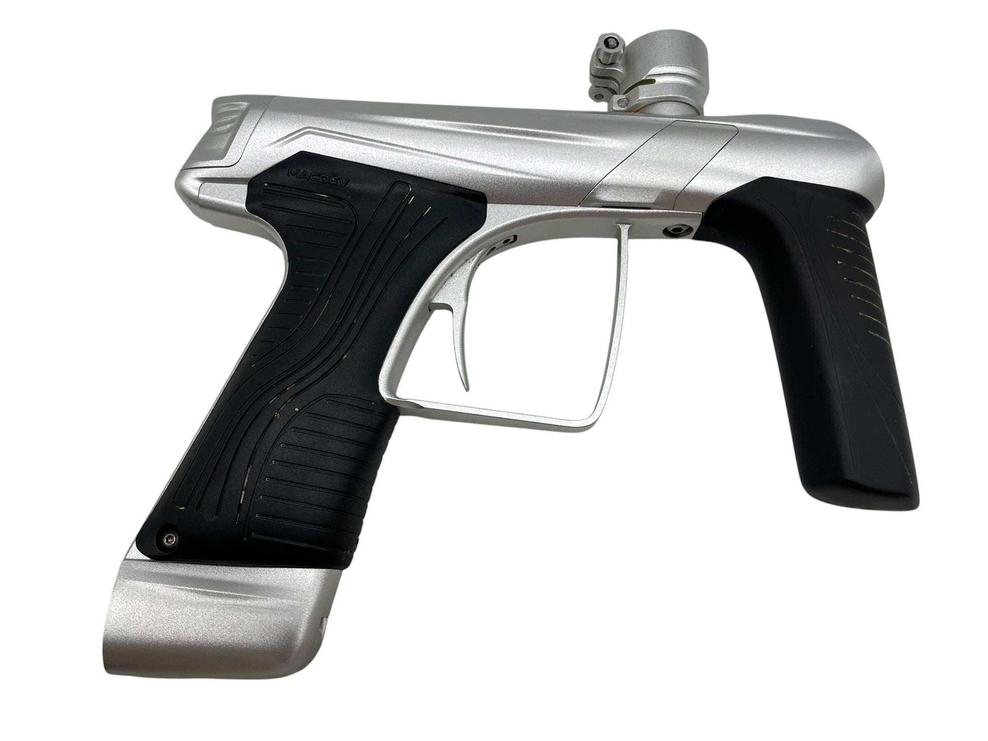 Used MacDev GTX Silver Paintball Gun Paintball Gun from CPXBrosPaintball Buy/Sell/Trade Paintball Markers, New Paintball Guns, Paintball Hoppers, Paintball Masks, and Hormesis Headbands