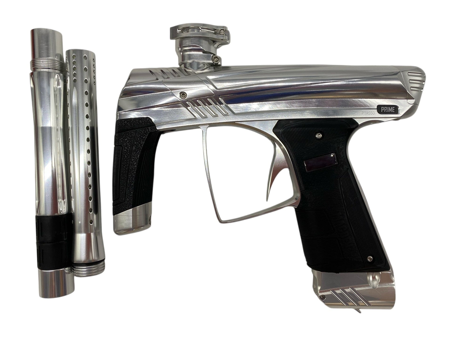 Used MacDev Prime Paintball Gun Silver Paintball Gun from CPXBrosPaintball Buy/Sell/Trade Paintball Markers, New Paintball Guns, Paintball Hoppers, Paintball Masks, and Hormesis Headbands