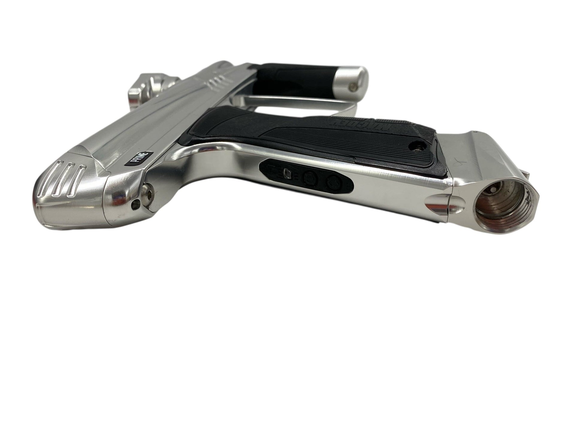 Used MacDev Prime Paintball Gun Silver Paintball Gun from CPXBrosPaintball Buy/Sell/Trade Paintball Markers, New Paintball Guns, Paintball Hoppers, Paintball Masks, and Hormesis Headbands